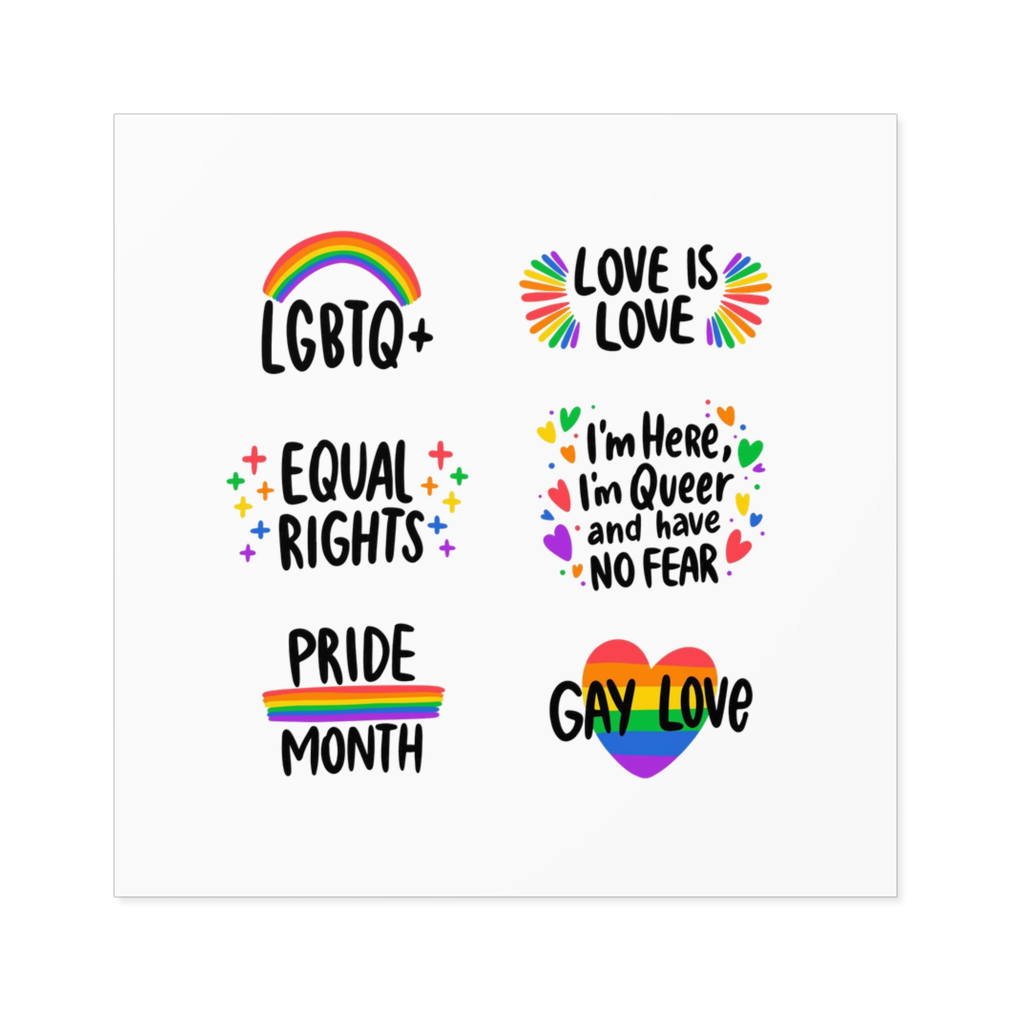 Labels Design Pride Day Event (1) Laminate Stickers Square - Image 25