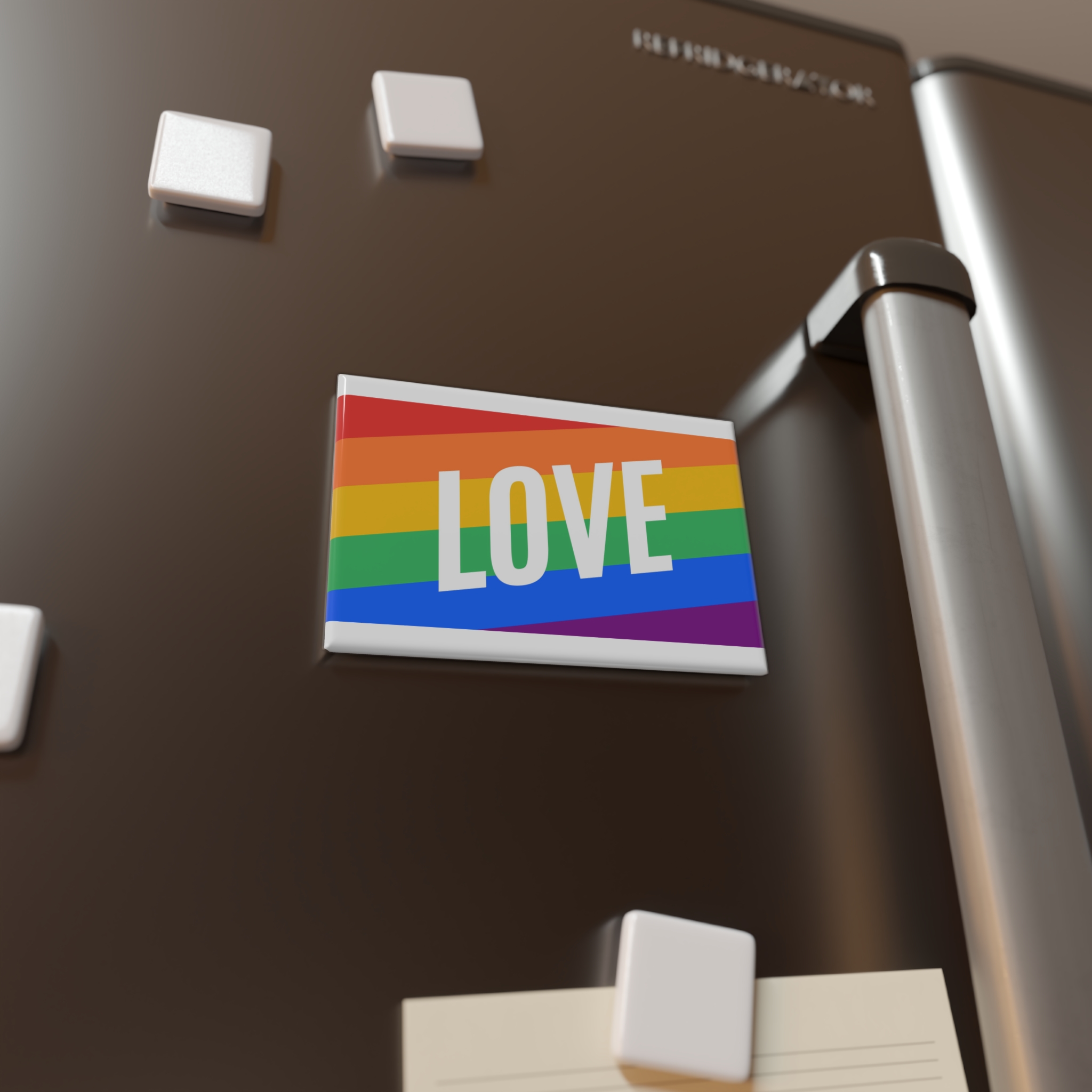 Lgbt Flag 5 Button Magnet Rectangle 1 And 10 Pcs - Image 4