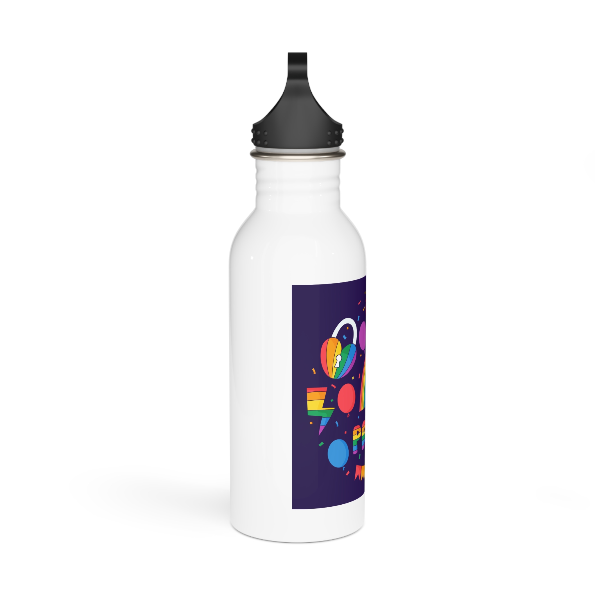 Hand Drawn Elements Collection Pride Month Celebration Stainless Steel Water Bottle - Image 2