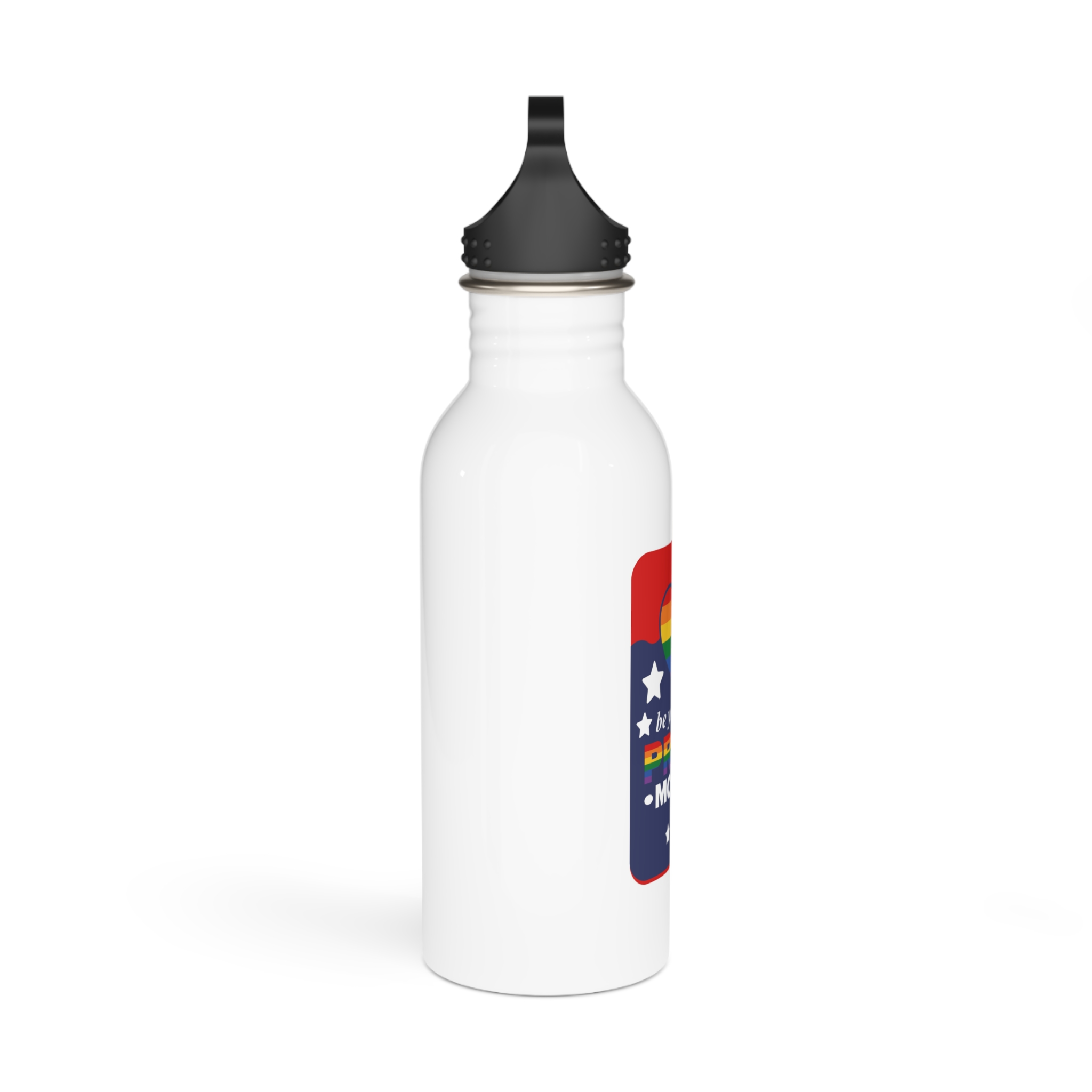 Lgbt Pride Month June Lesbian Gay Bisexual Transgender Love Lgbtq Flag Rainbow Vector Stainless Steel Water Bottle - Image 2