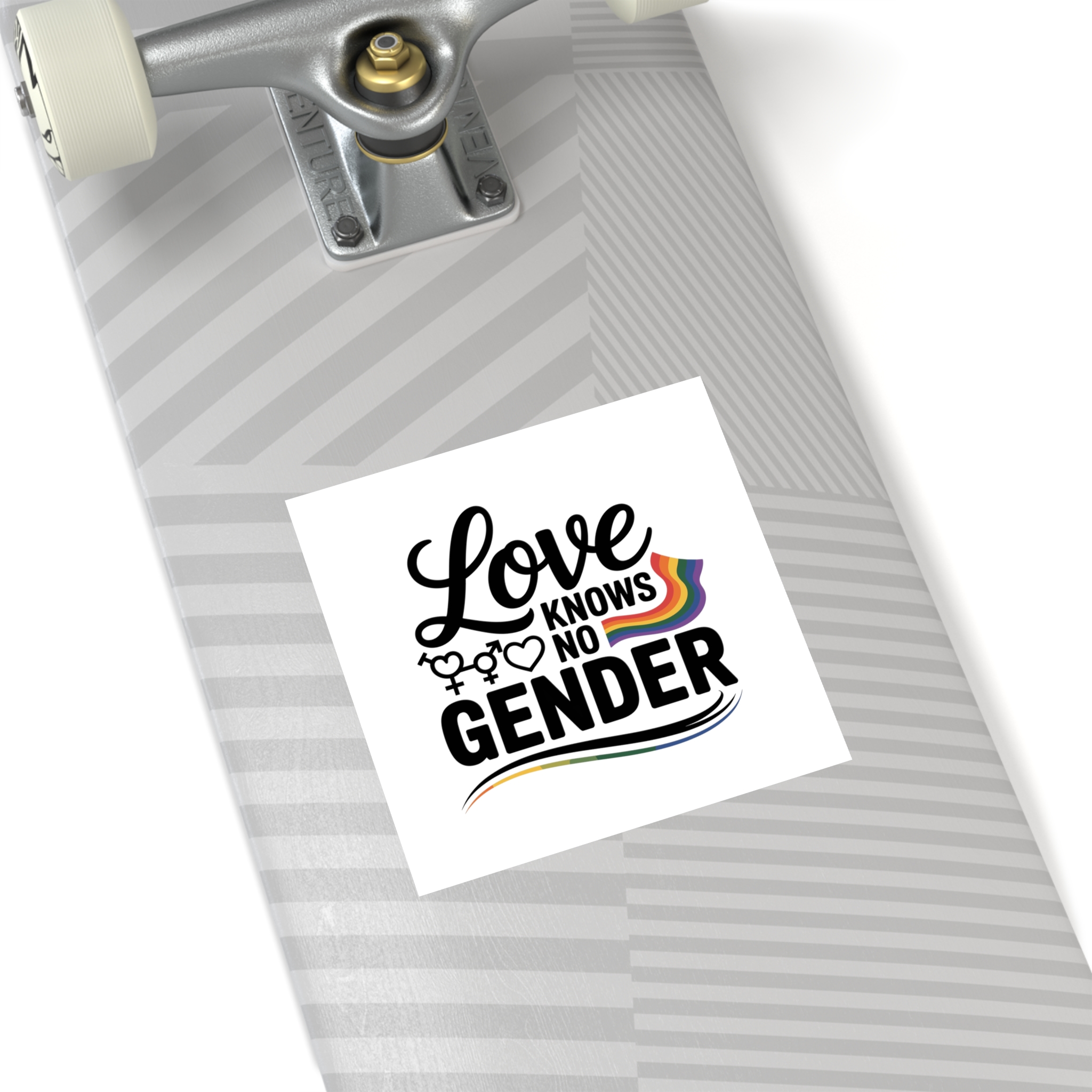 Love Knows No Gender T Shirt Design Isolated White Background Laminate Stickers Square - Image 48