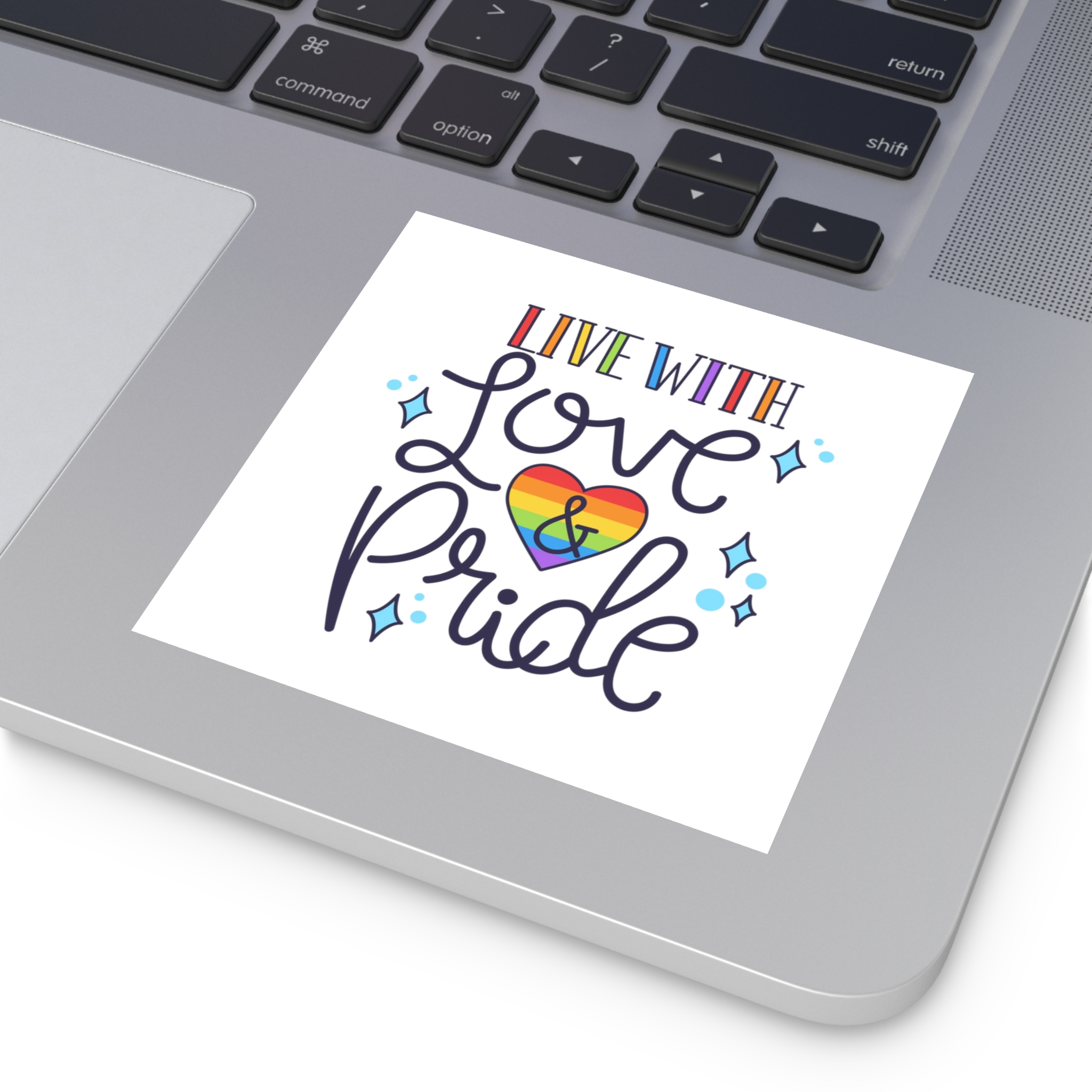 Pride Day Lettering Concept Laminate Stickers Square - Image 27