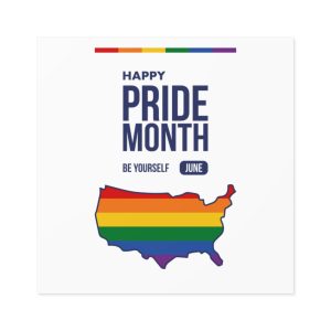 Lgbt Pride Month June 2026 Lesbian Gay Bisexual Transgender Lgbtq Flag Rainbow Love Vector (2) Laminate Stickers Square