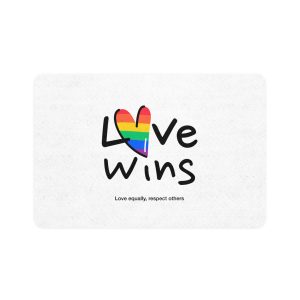 Love Letter Pride Rainbow Lettering Text Writing Pattern Freedom Love Heart Homo Colors Flag Parade(2) (1) Pet Food Mat 12x18