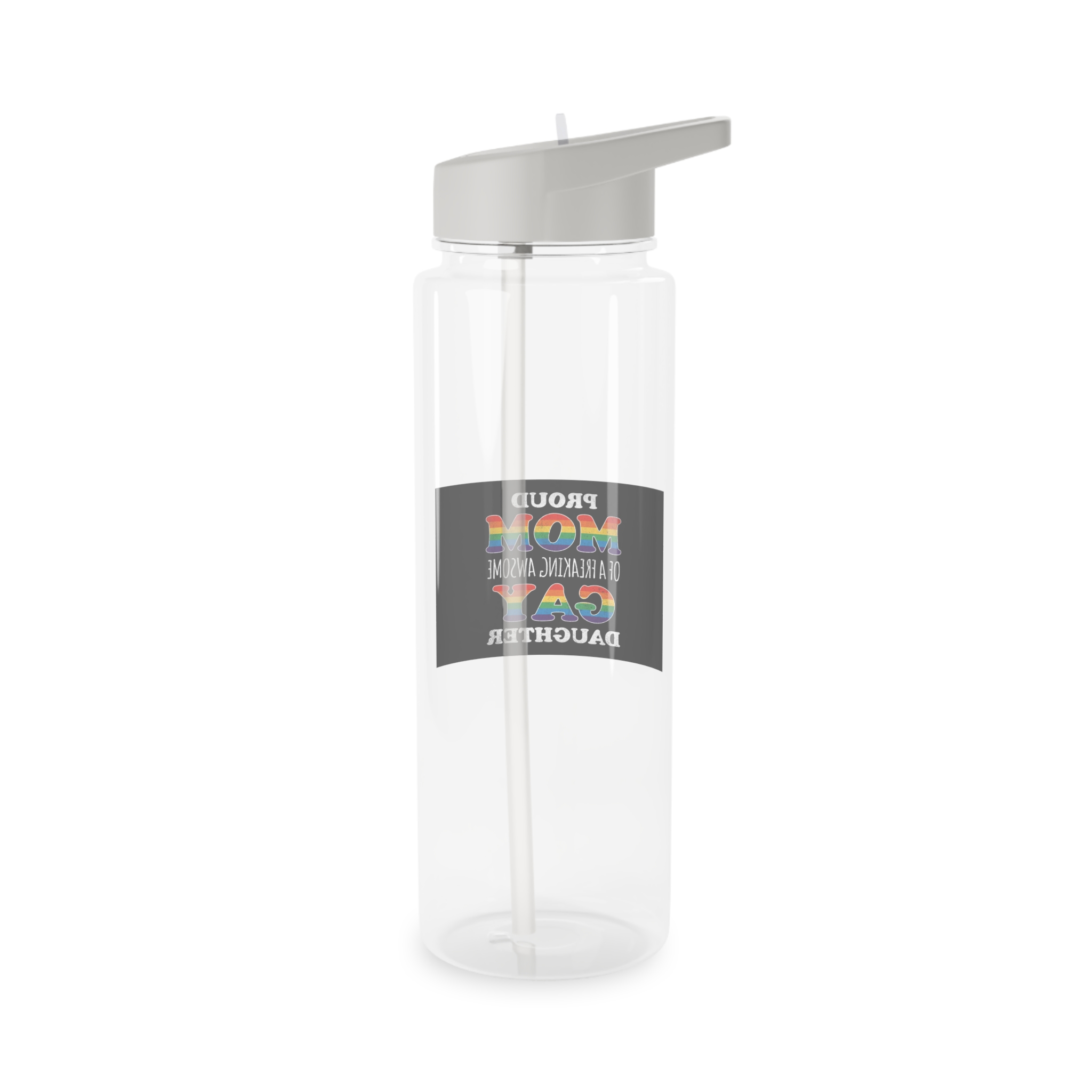 Mother Day Pride Rainbow Typography Vector Premium T Shirt(3) Tritan Water Bottle - Image 6