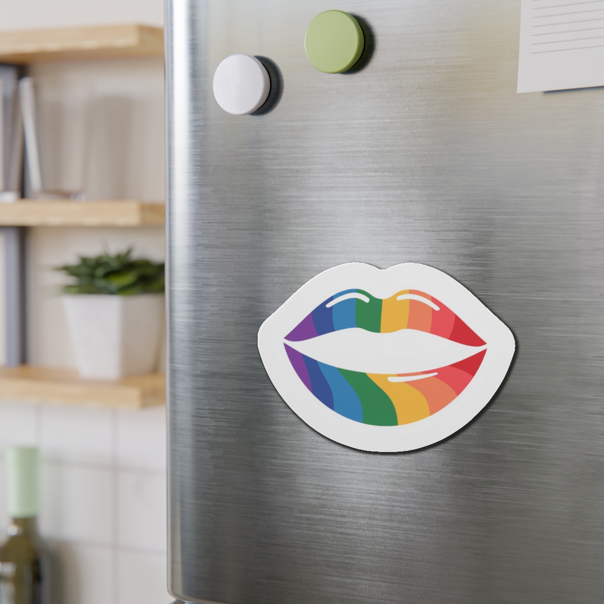 Rainbow Lips Illustration Die Cut Magnets - Image 15