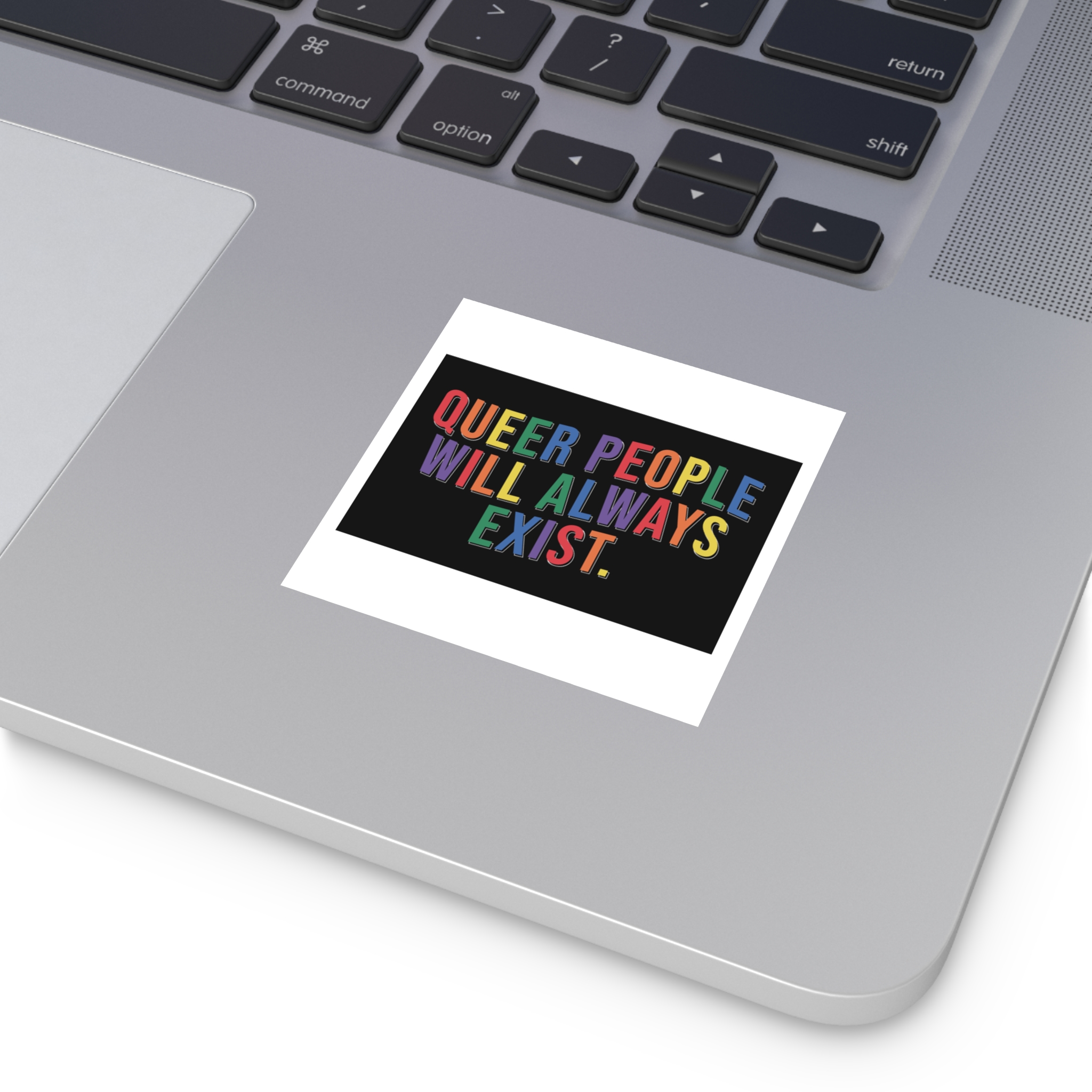 Pride Lgbtq Gay Typography Vector Tshirt Design(12) Laminate Stickers Square - Image 3