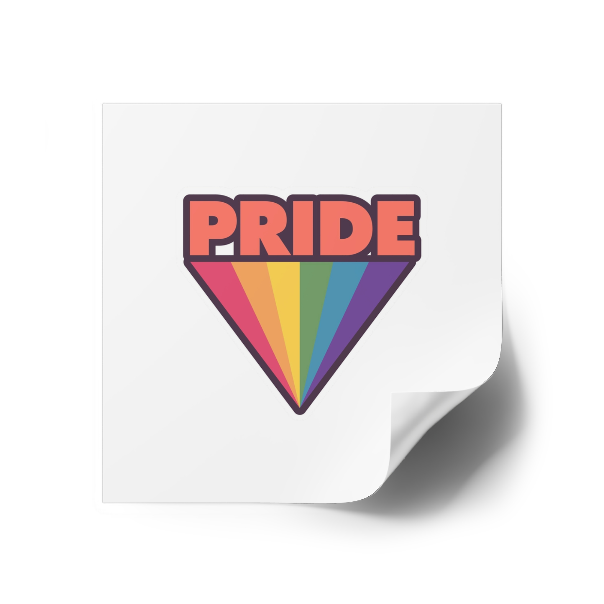 Pride With Rainbow1 Laminate Stickers Square - Image 26