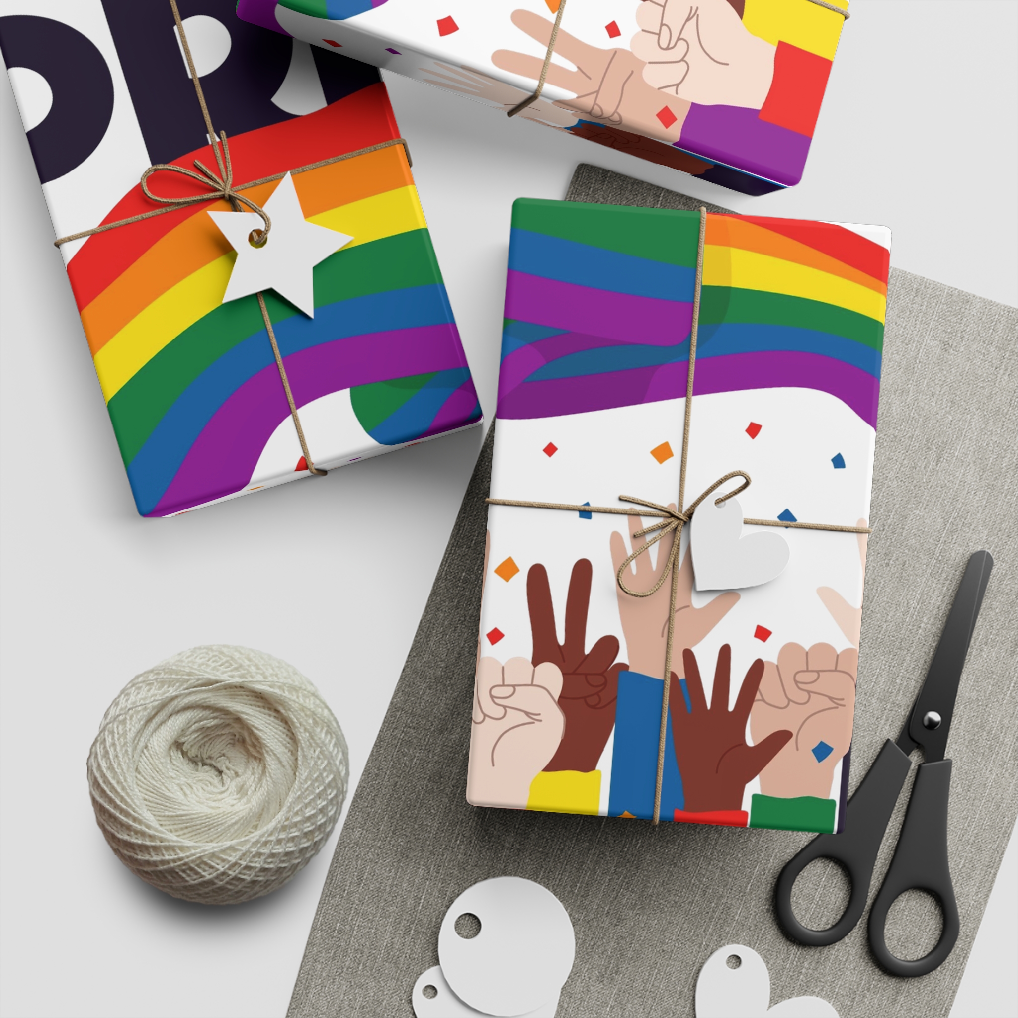 Pride Day Event With Rainbow Flag Theme Gift Wrapping Paper Sheets 1pc - Image 2