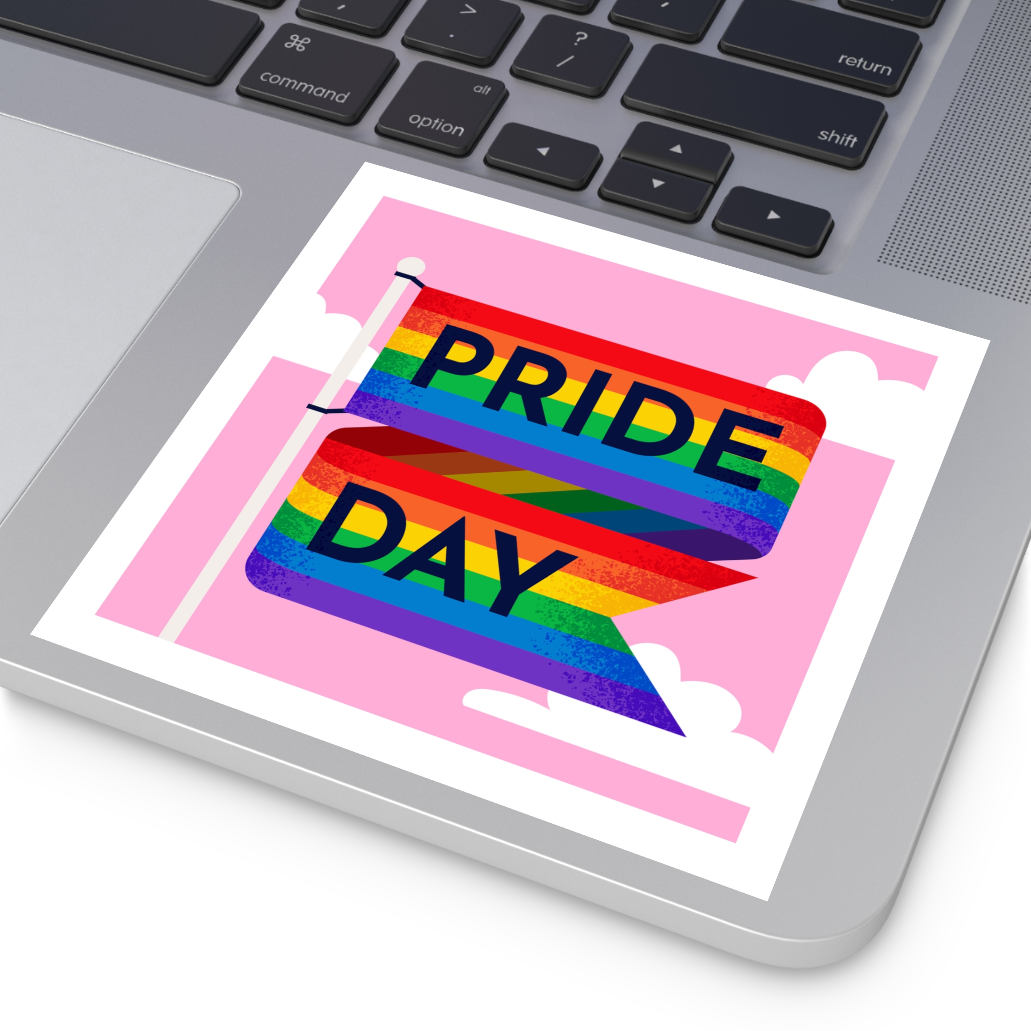 Pride Day Flag Illustration Laminate Stickers Square - Image 35