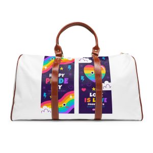 Flat Pride Month Vertical Banners Collection Waterproof Travel Bag