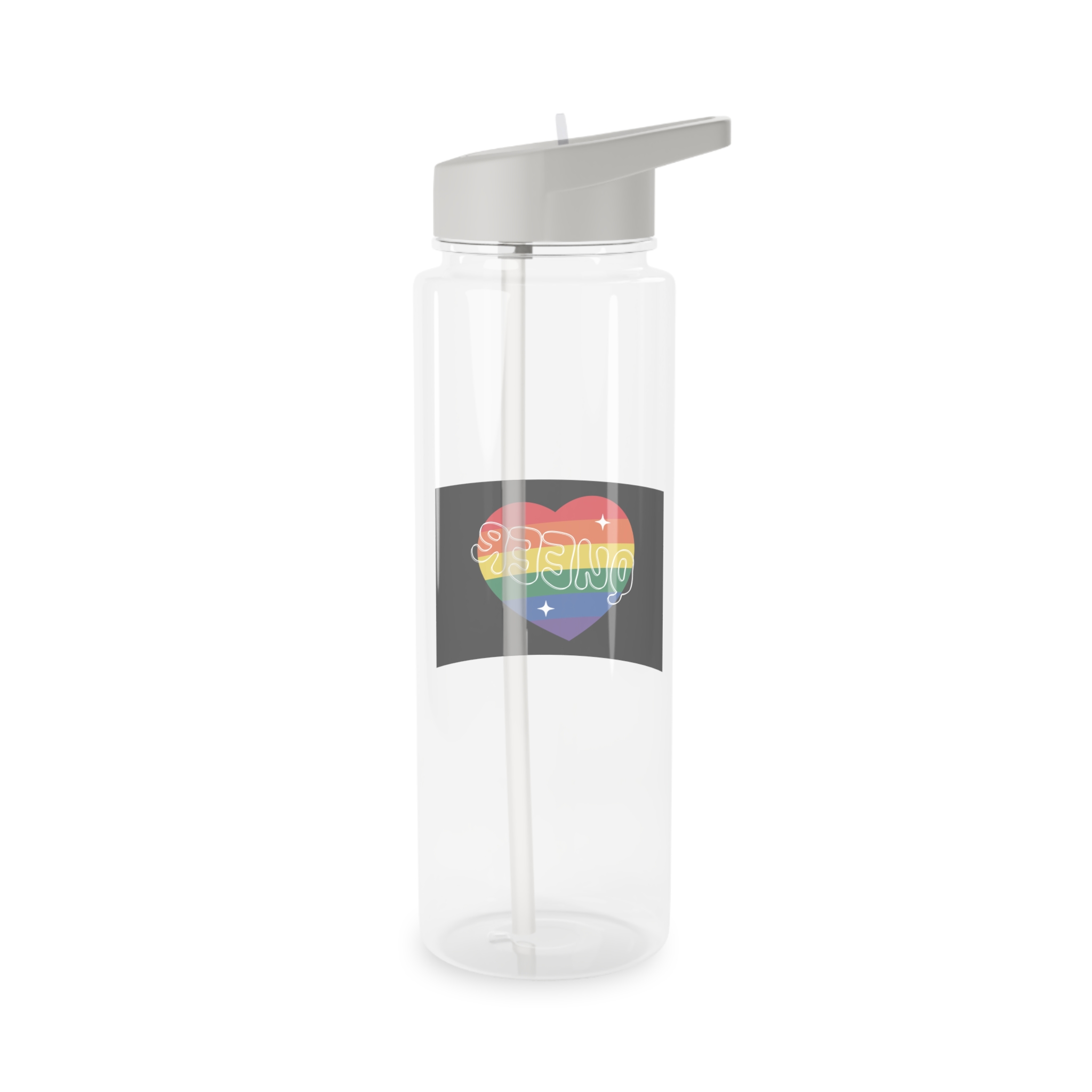 Queer Pride Heart Tritan Water Bottle - Image 6