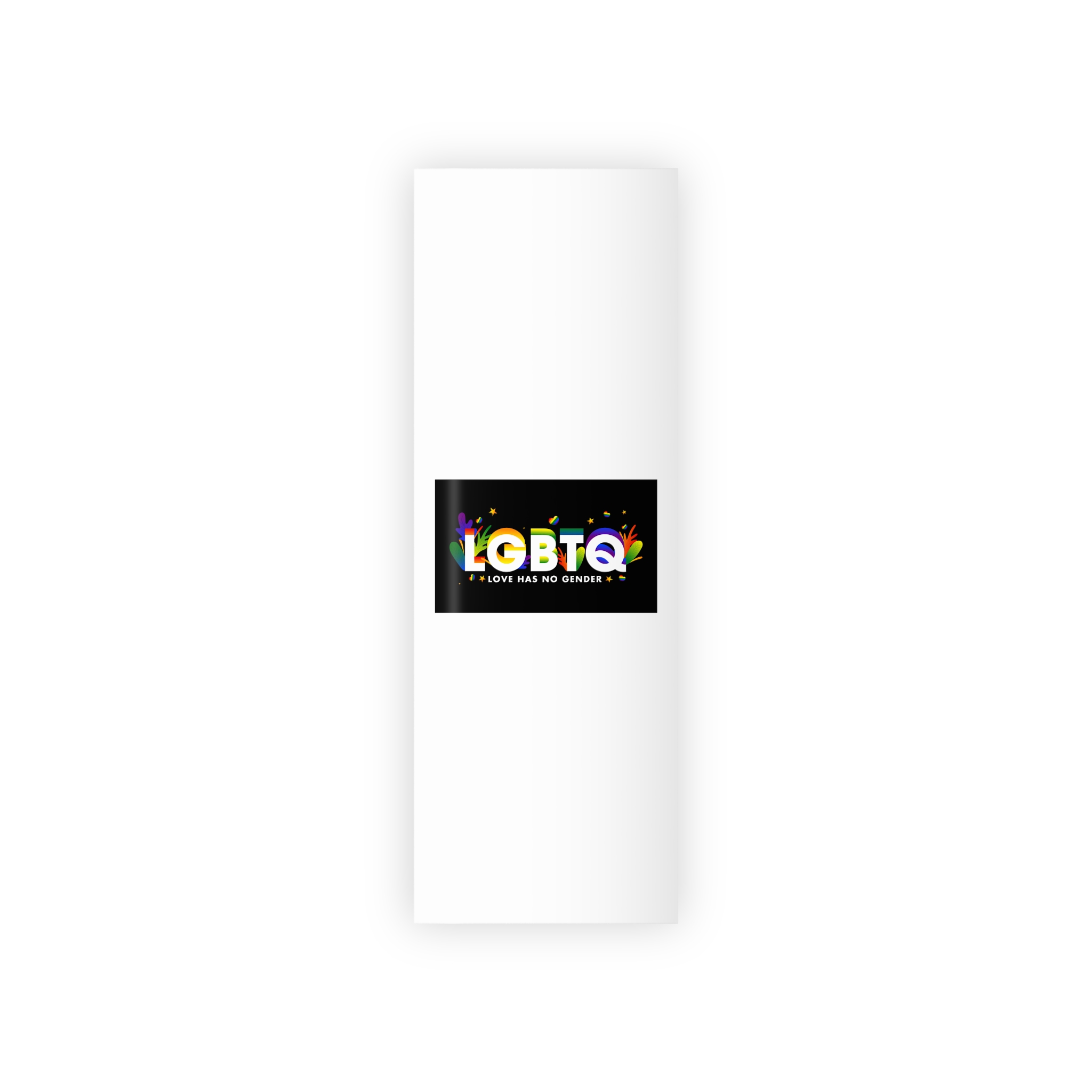 D Text Lgbtq Decorated With Colorful Leaves Black Background Gift Wrapping Paper Rolls 1pc - Image 5