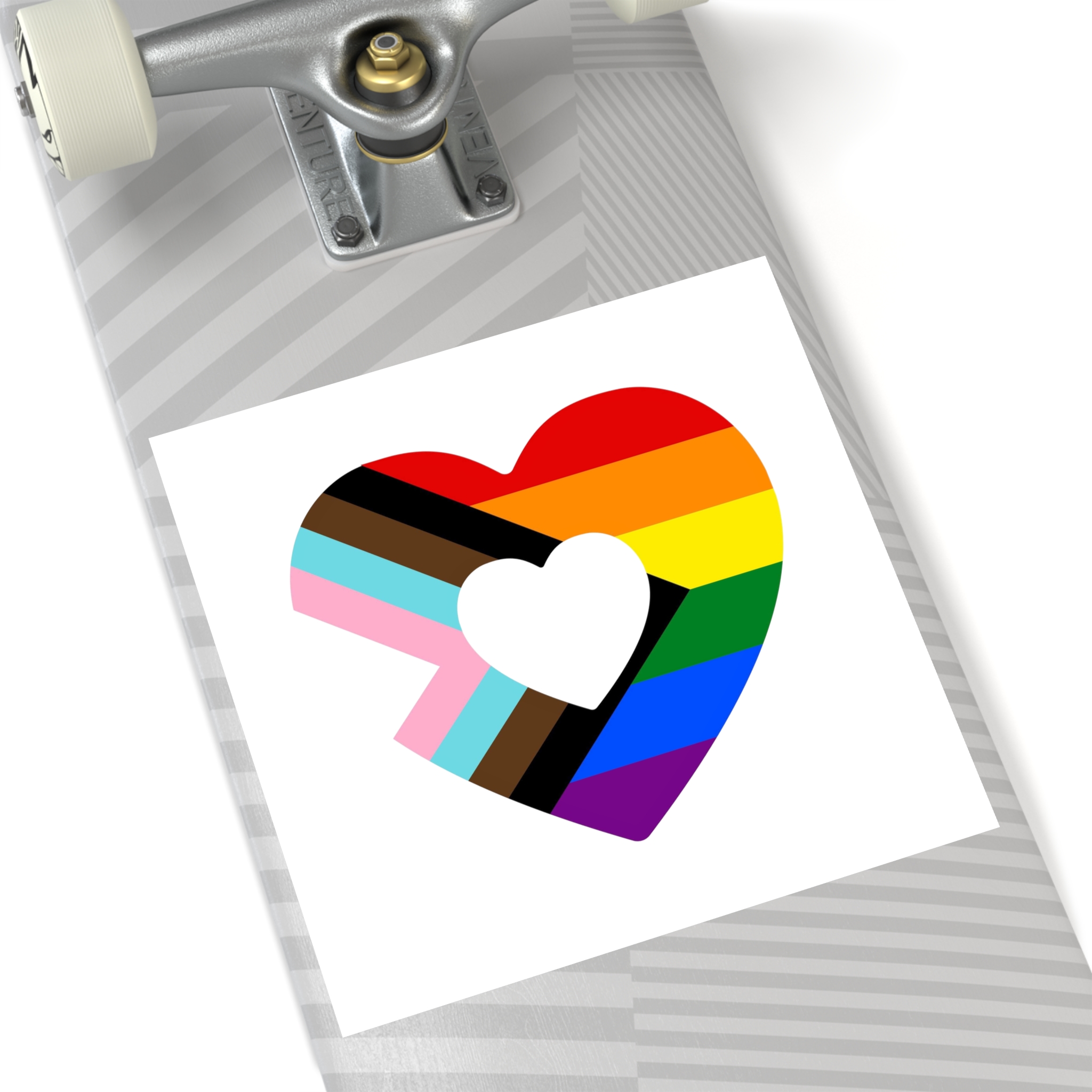 Progress Pride Flag Progress Pride Rainbow Flags Lgbtq Flag Laminate Stickers Square - Image 80