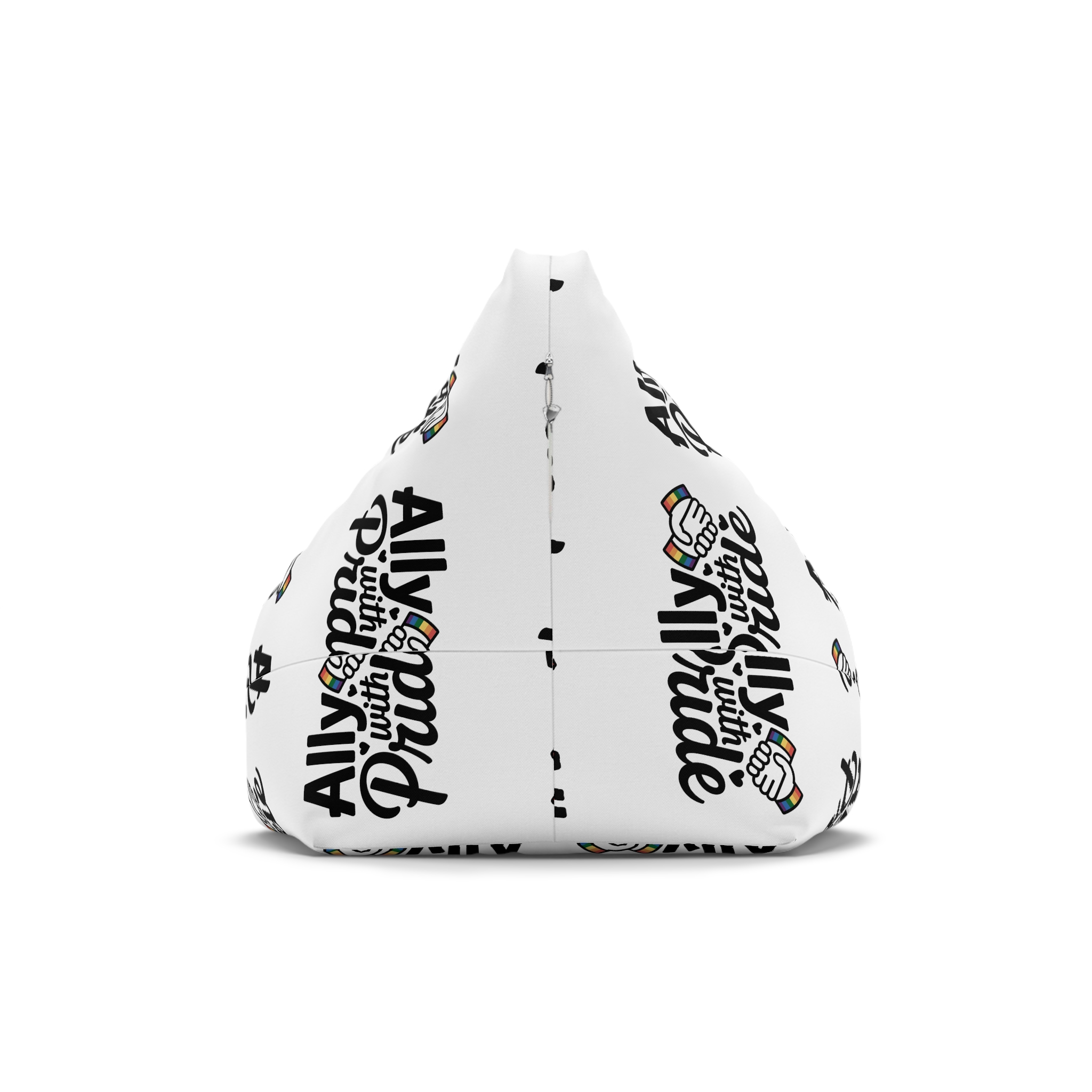 Ally With Pride T Shirt Design Isolated White Background 2 Bean Bag Chair Cover - Image 2