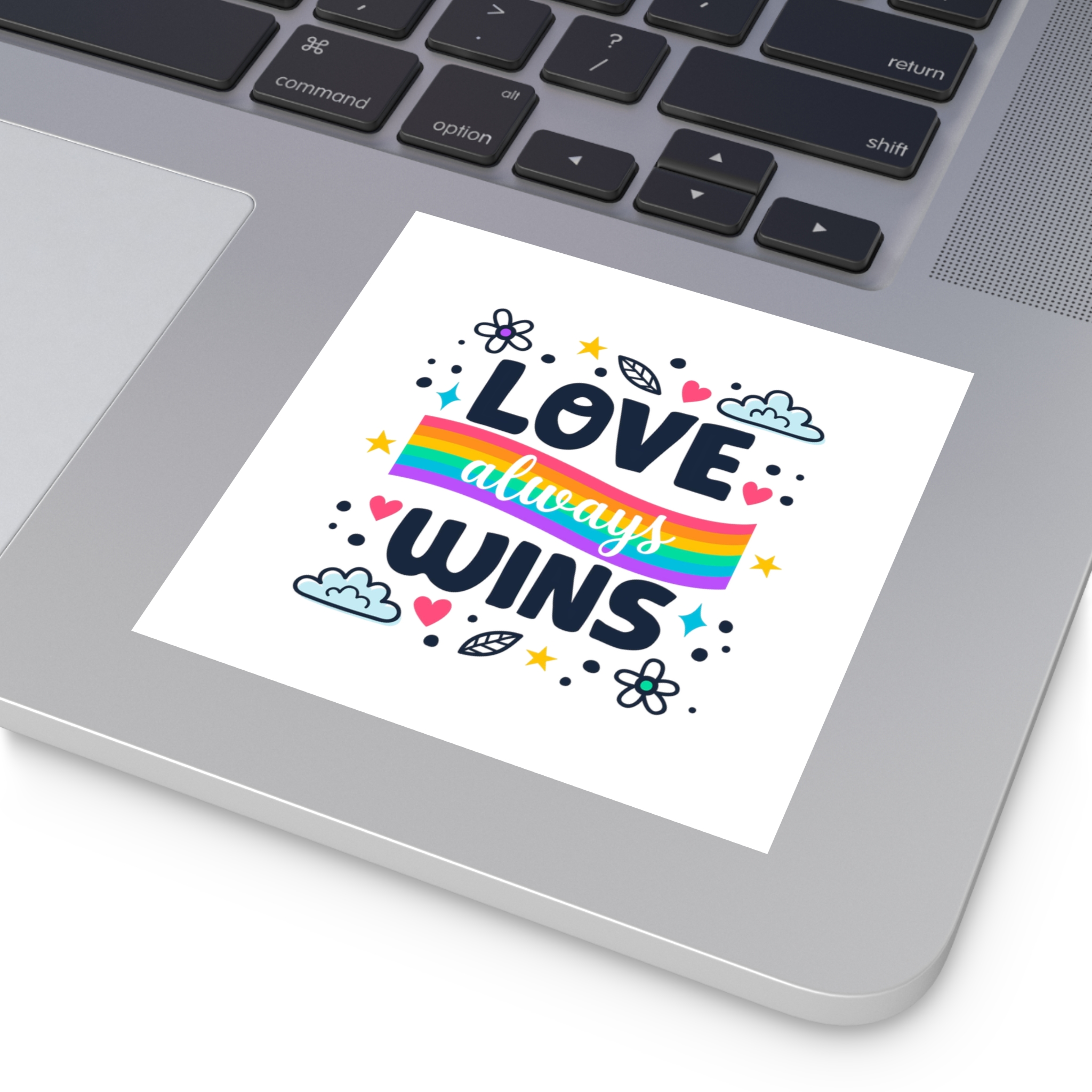 Pride Day Lettering Style Laminate Stickers Square - Image 19