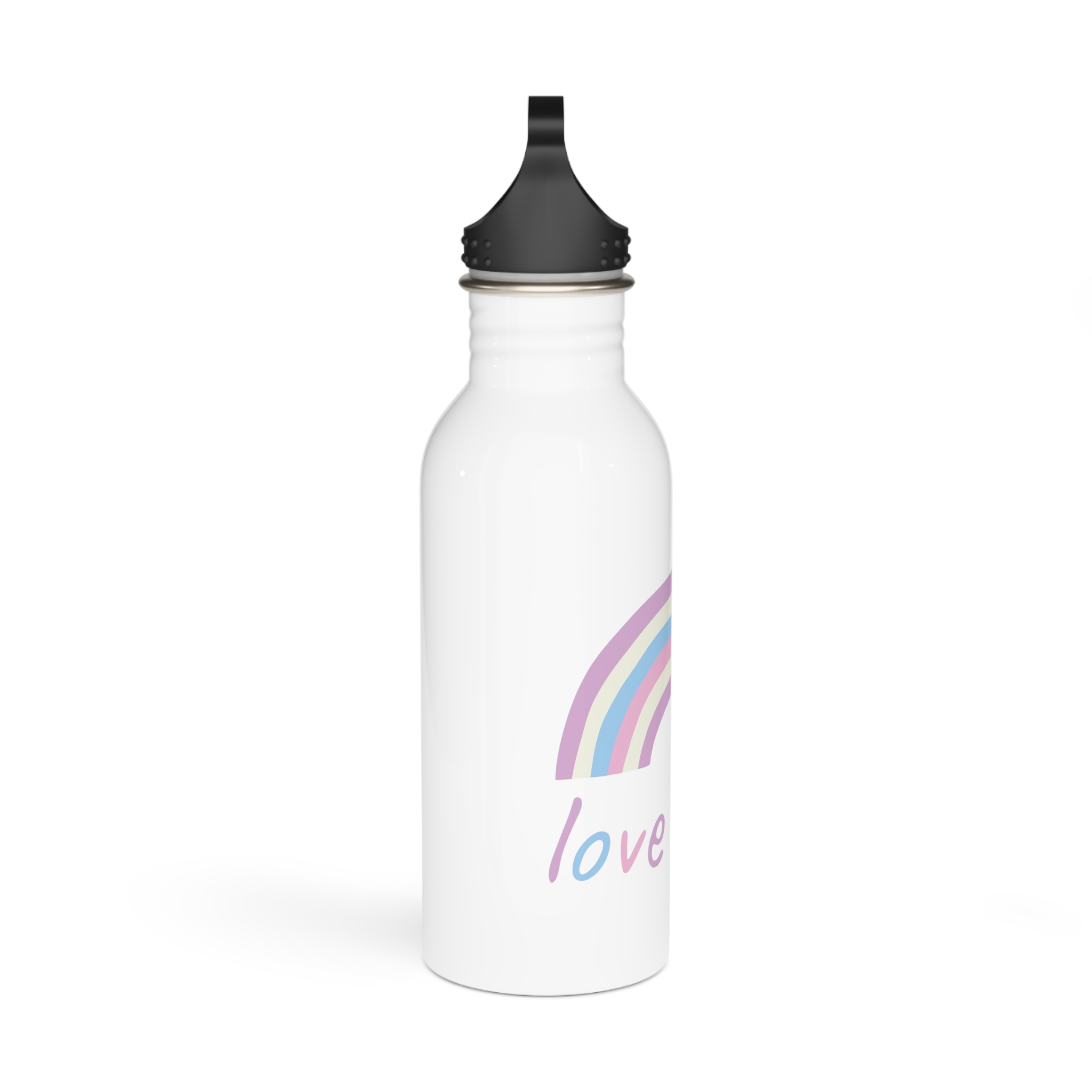 Colorful Rainbow Shape Intersex Pride Flag Happy Pride Day Lgbtqia Community Pride Month Vector Hand Drawn Doodle Posters Stickers Logo Cards(1) Stainless Steel Water Bottle - Image 2
