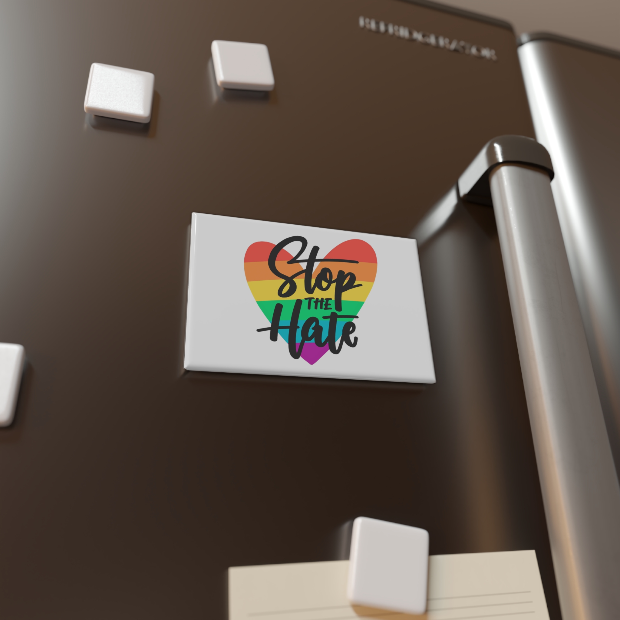 Pride Day Lettering Concept(1) Button Magnet Rectangle 1 And 10 Pcs - Image 4