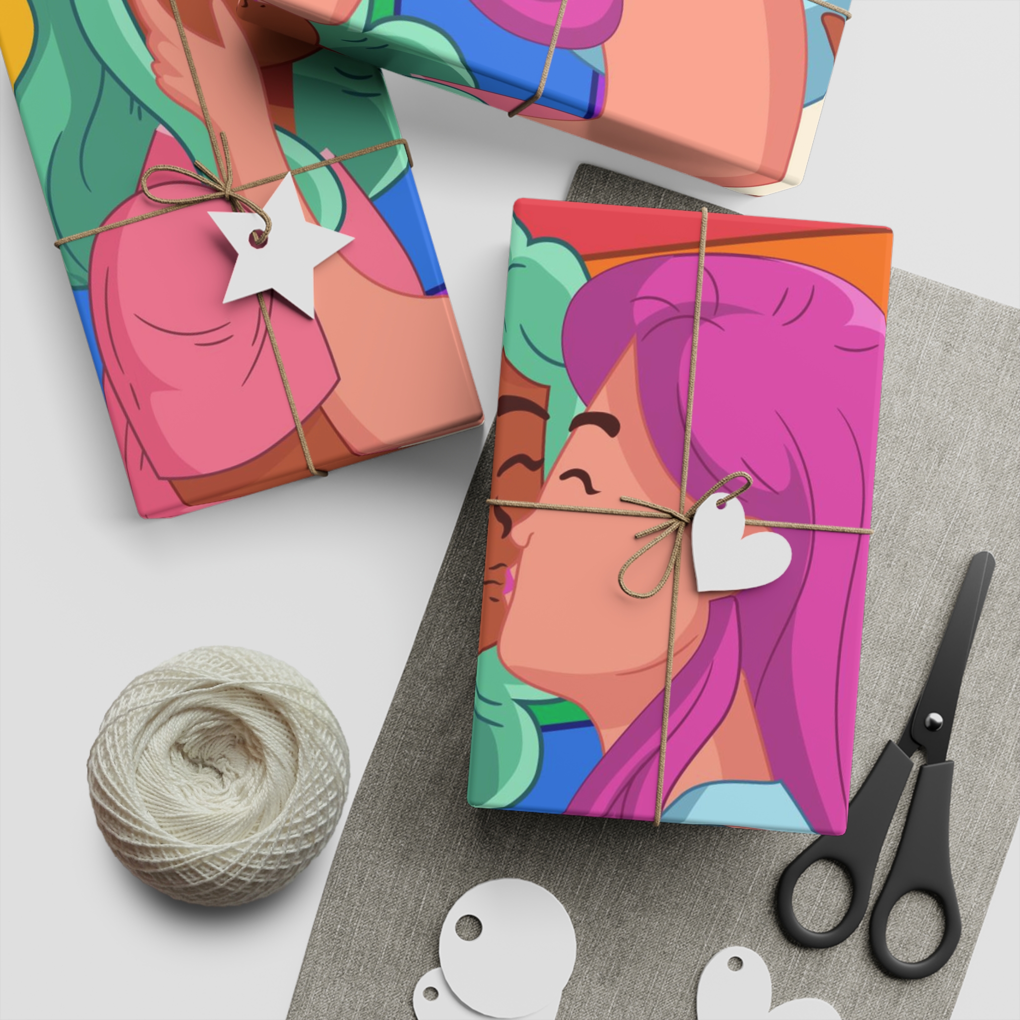 Lesbian Pride Design 4C2A50 Gift Wrapping Paper Sheets 1pc - Image 5