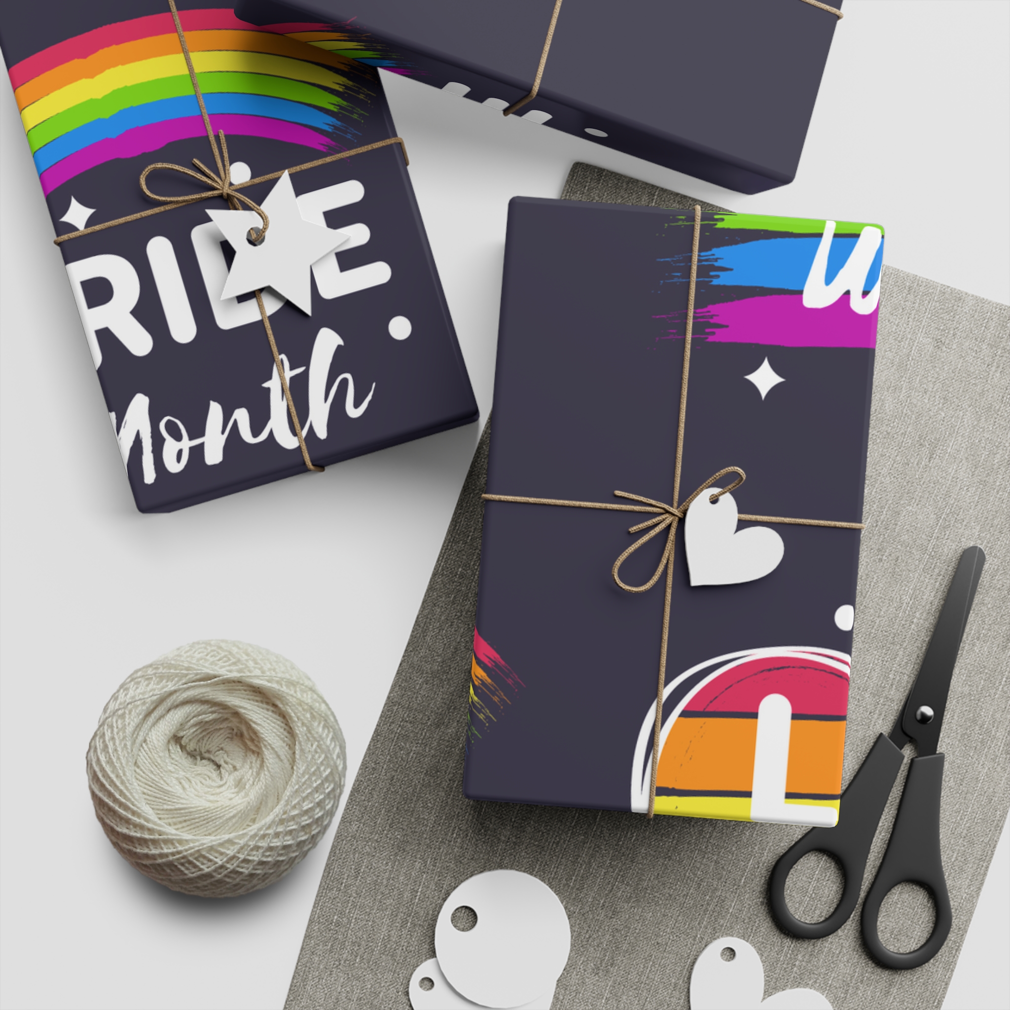 Pride Day Badges Set Gift Wrapping Paper Sheets 1pc - Image 5