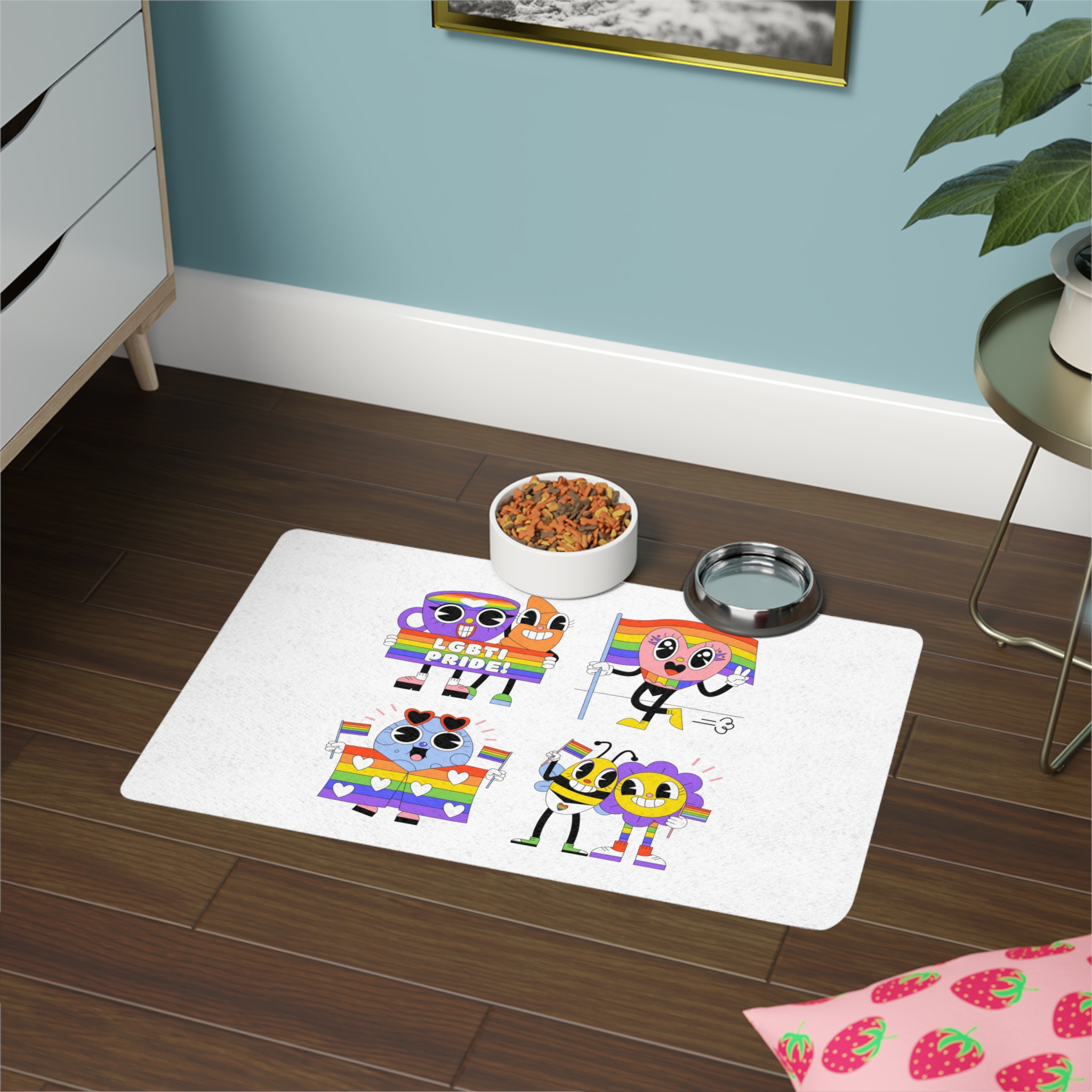 Acid Lgbti Pride Stickers Collection Pet Food Mat 12x18 - Image 4