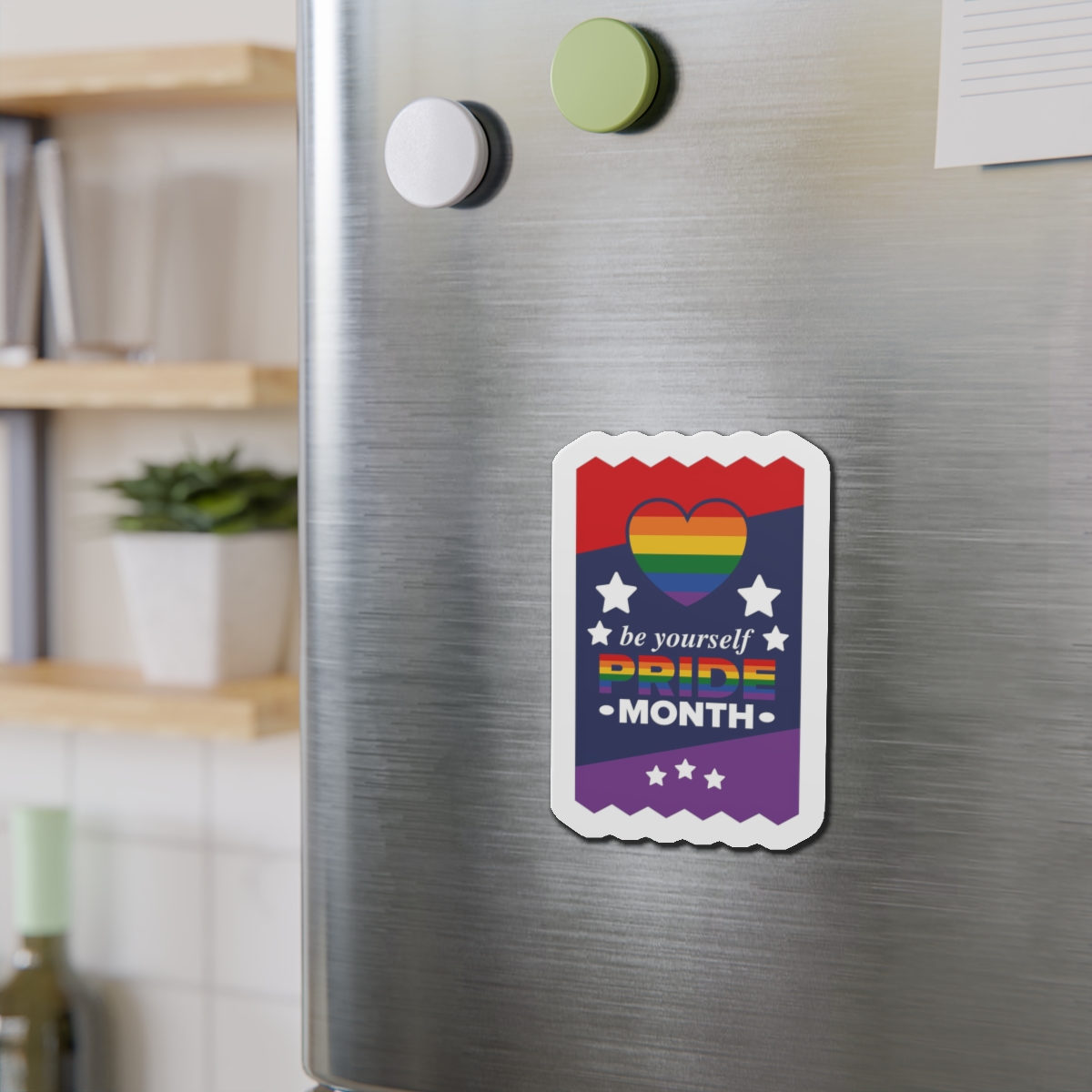 Lgbt Pride Month June Lesbian Gay Bisexual Transgender Love Lgbtq Flag Rainbow Vector Die Cut Magnets - Image 12