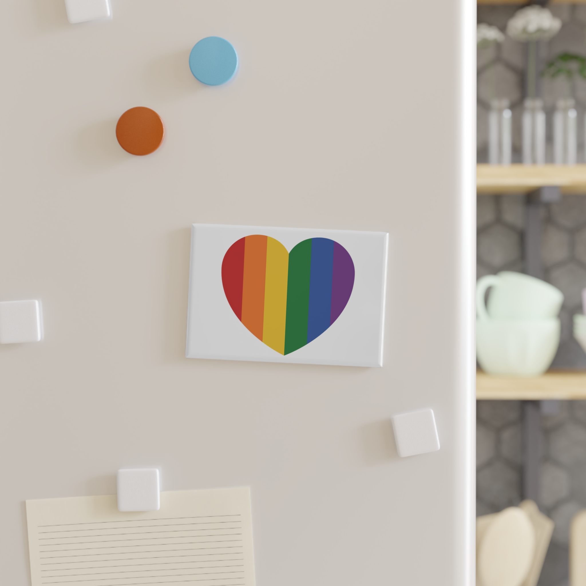 Lgbt Pride Month June Lesbian Gay Bisexual Transgender Lgbtq Flag Rainbow Vector(4) Button Magnet Rectangle 1 And 10 Pcs - Image 3