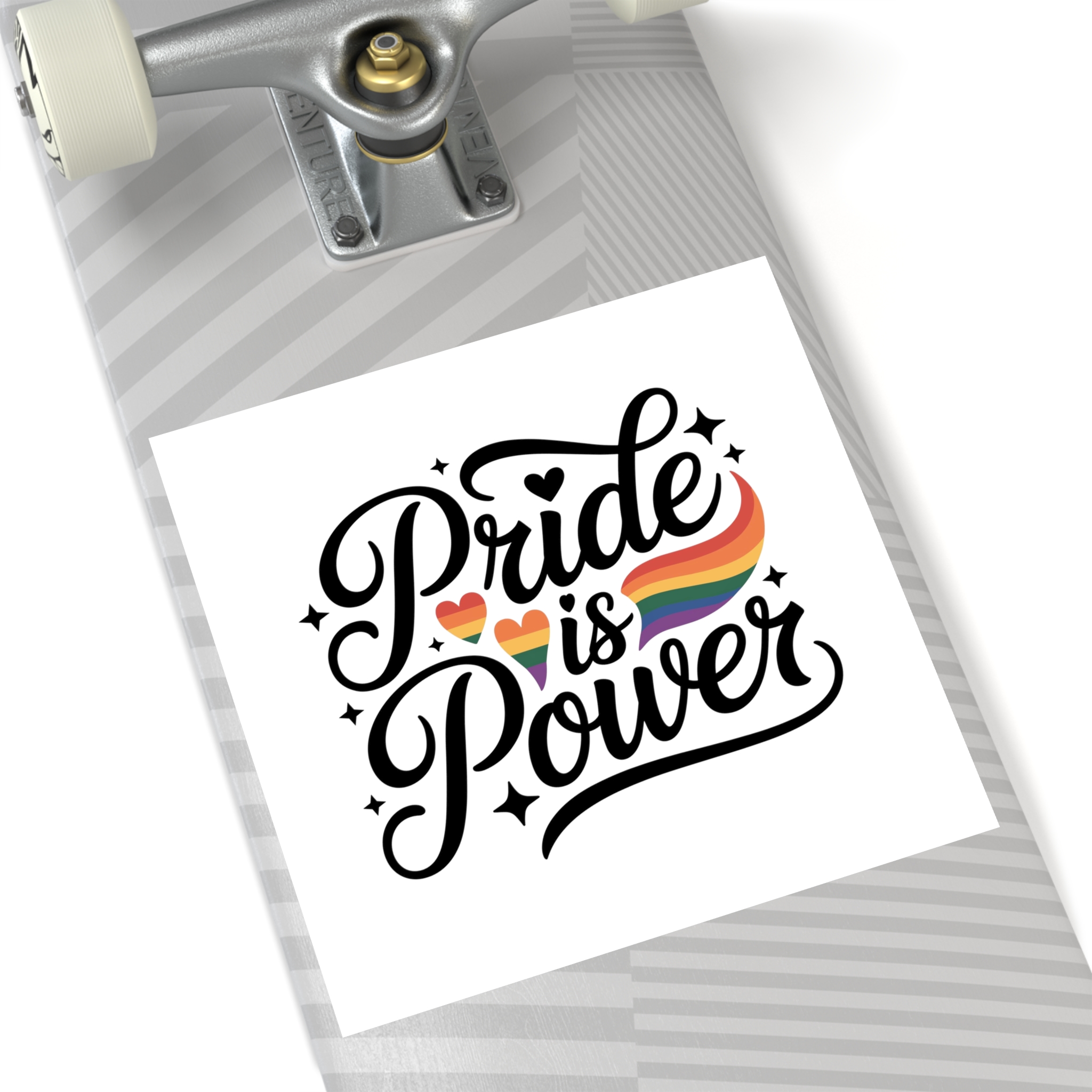 Pride Is Power T Shirt Design Isolated White Background 2 Laminate Stickers Square - Image 60