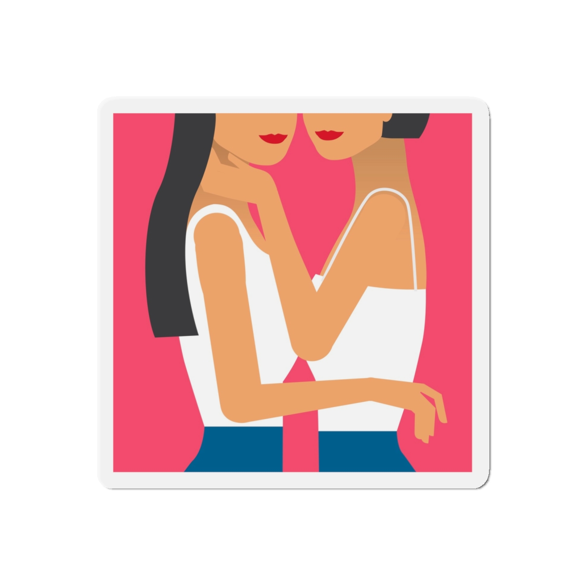 Lesbian Pride Design D1F3BE Die Cut Magnets - Image 7