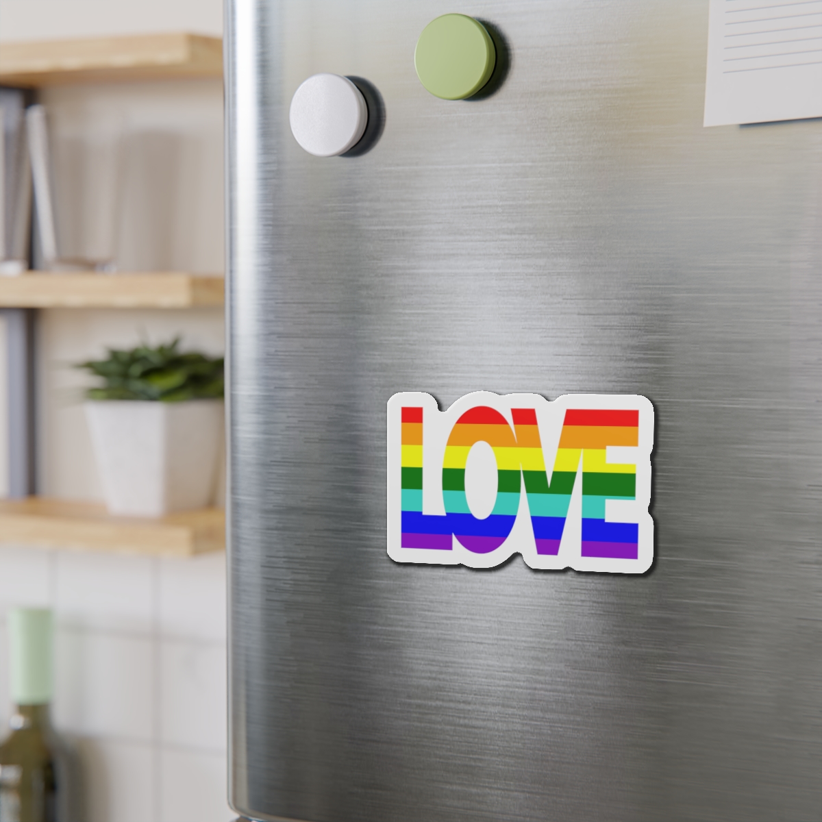 Lgbt Pride Flag Rainbow Flag Background Multicolored Peace Flag Movement Original Colors Symbol Die Cut Magnets - Image 9