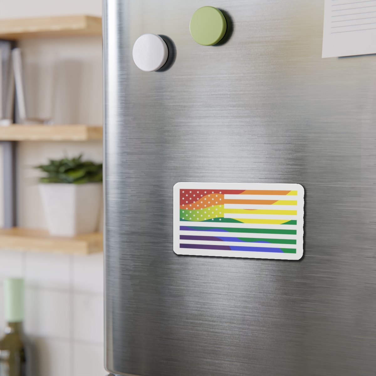 Pride Month America Concept Us Pride Month Flag Die Cut Magnets - Image 9