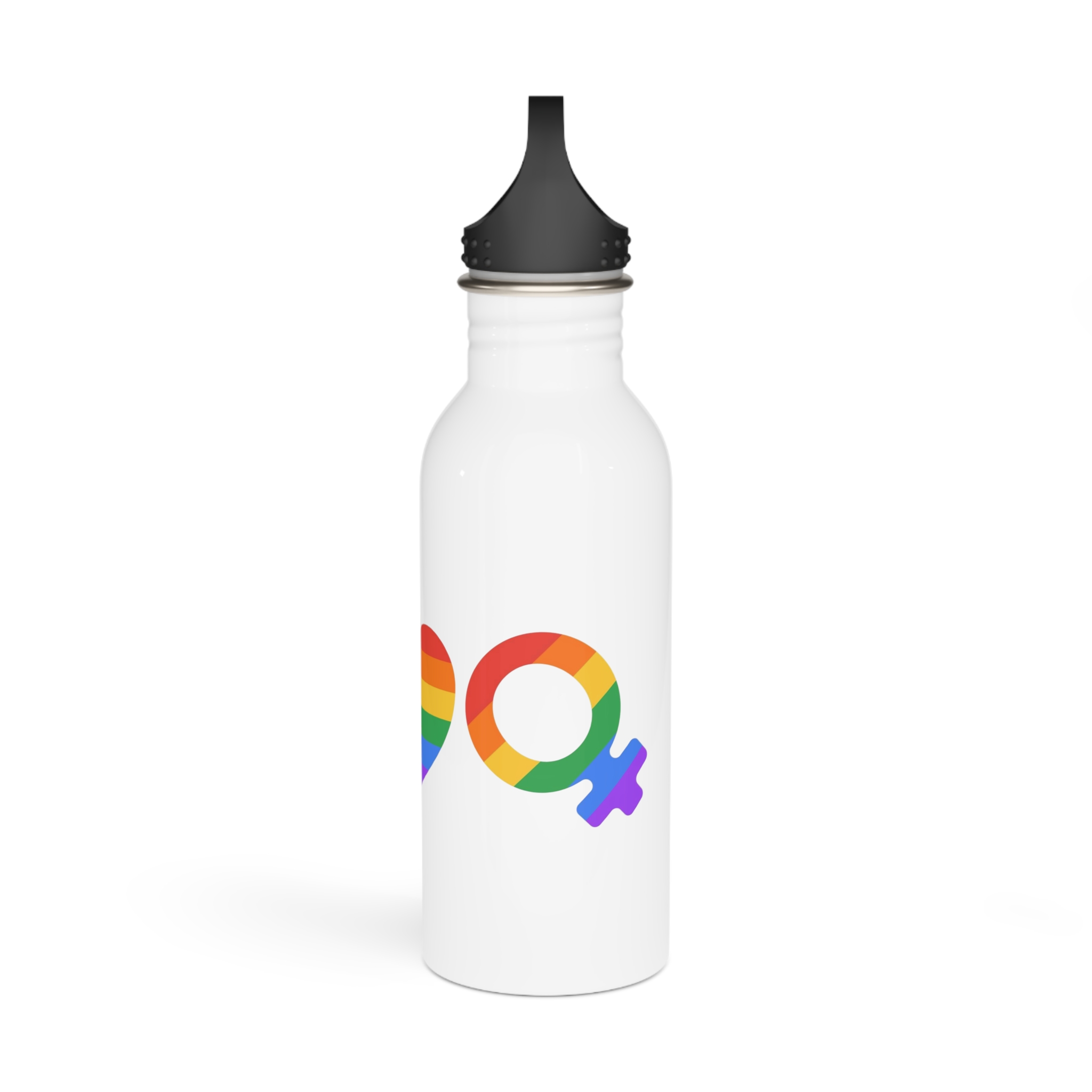 Lgbt Pride Month June Lesbian Gay Bisexual Transgender Lgbtq Flag Rainbow Vector(2) Stainless Steel Water Bottle - Image 4