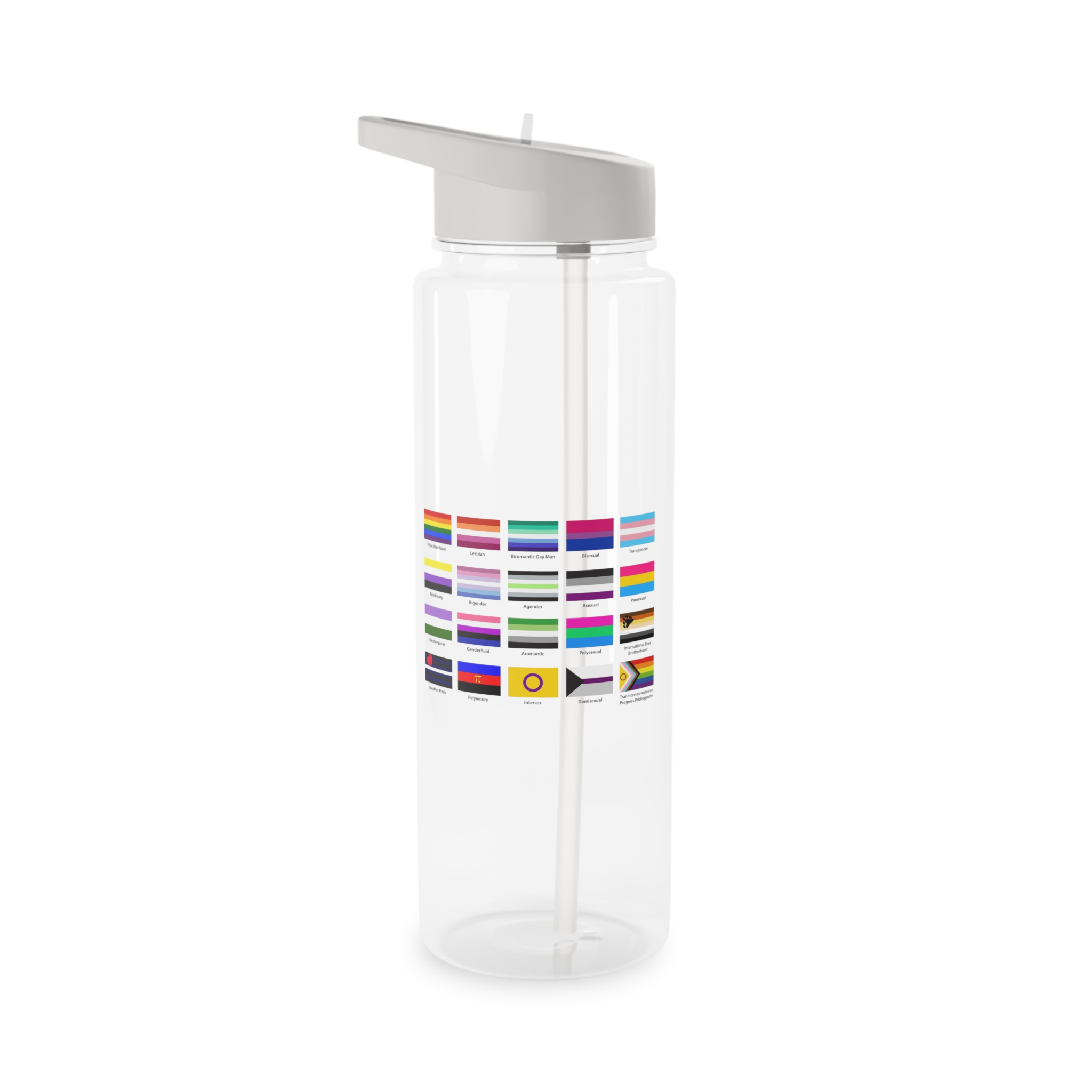 Lgbtq Community Flags Set Lgbt Sexual Identity Pride Flags Collection Rainbow Lesbian Gay Bisexual Tritan Water Bottle - Image 5