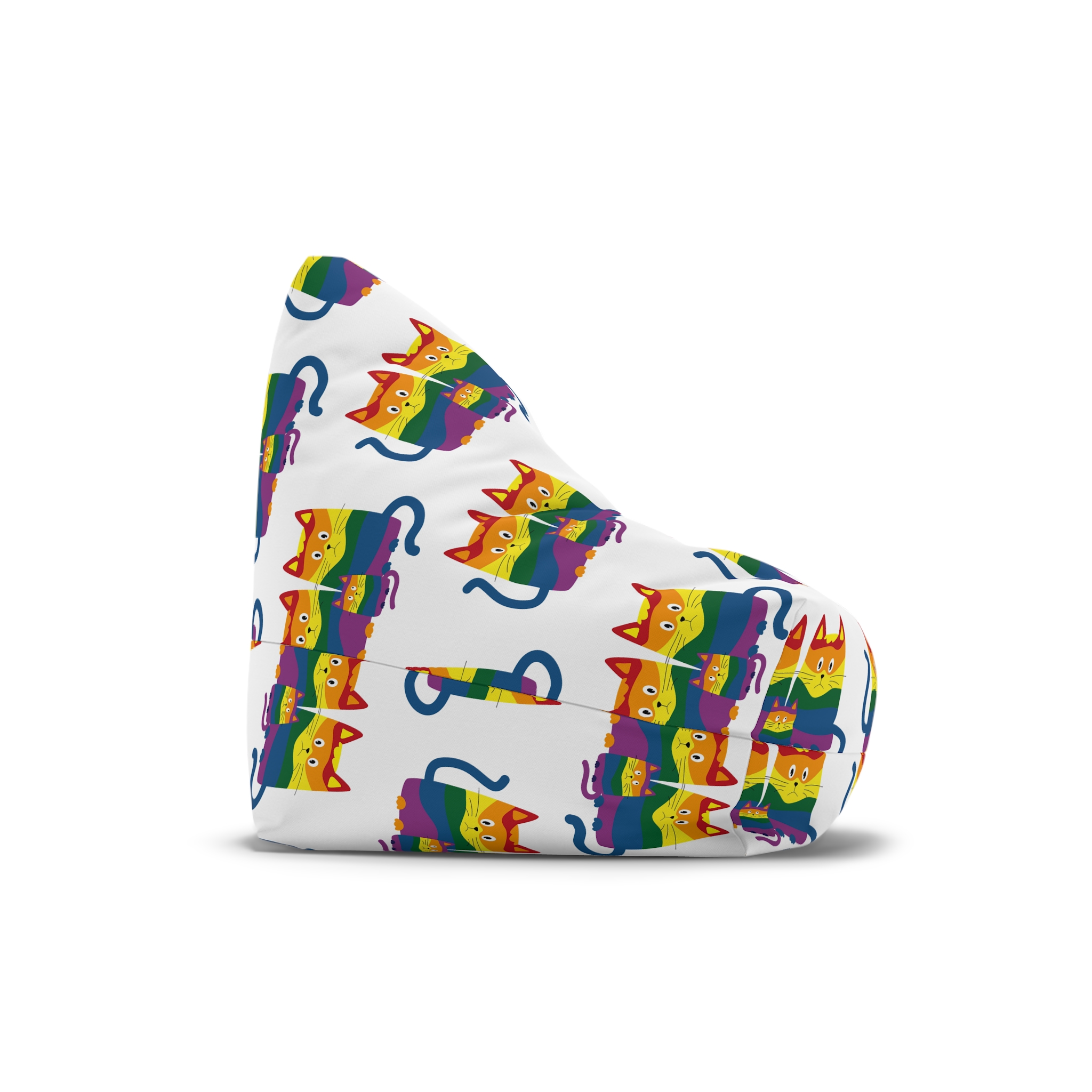 Lgbt Cats Samesex Love Like Everyone Else Cute Cartoon Cats Vector Copyspace Bean Bag Chair Cover - Image 3