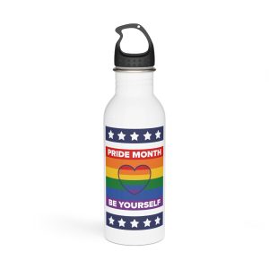 Lgbt Pride Month June Lesbian Gay Bisexual Transgender Lgbtq Flag Rainbow Vector(1) Stainless Steel Water Bottle