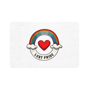 Hand Drawn Pride Month Lgbt Logo Template (1) Pet Food Mat 12x18