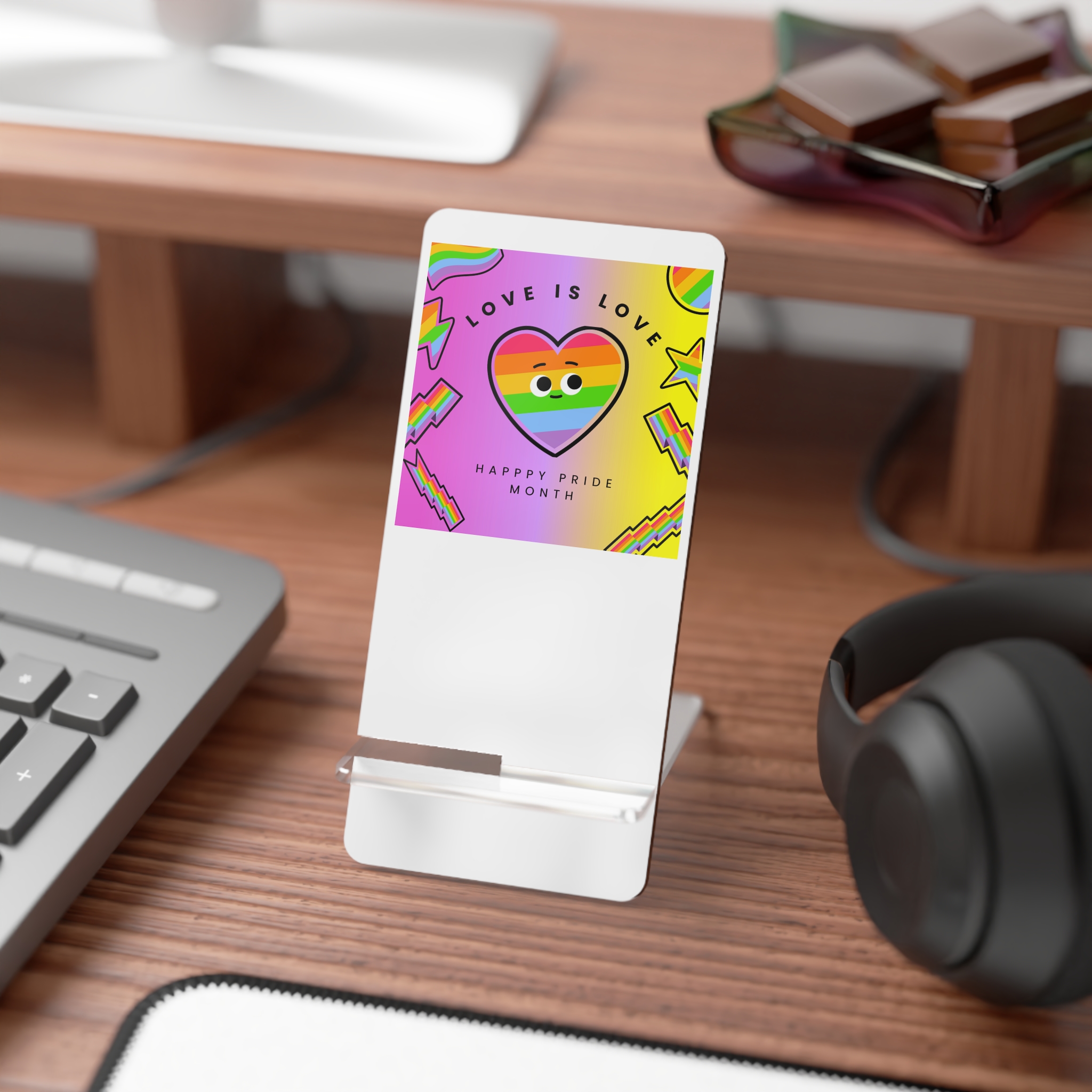 Free Vector Colorful Pride Month Mobile Display Stand For Smartphones - Image 3