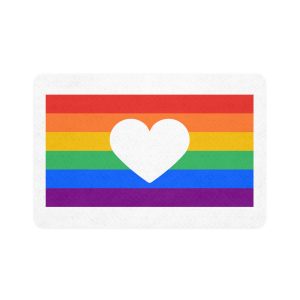 Poster Banner Rainbow Flag Pet Food Mat 12x18