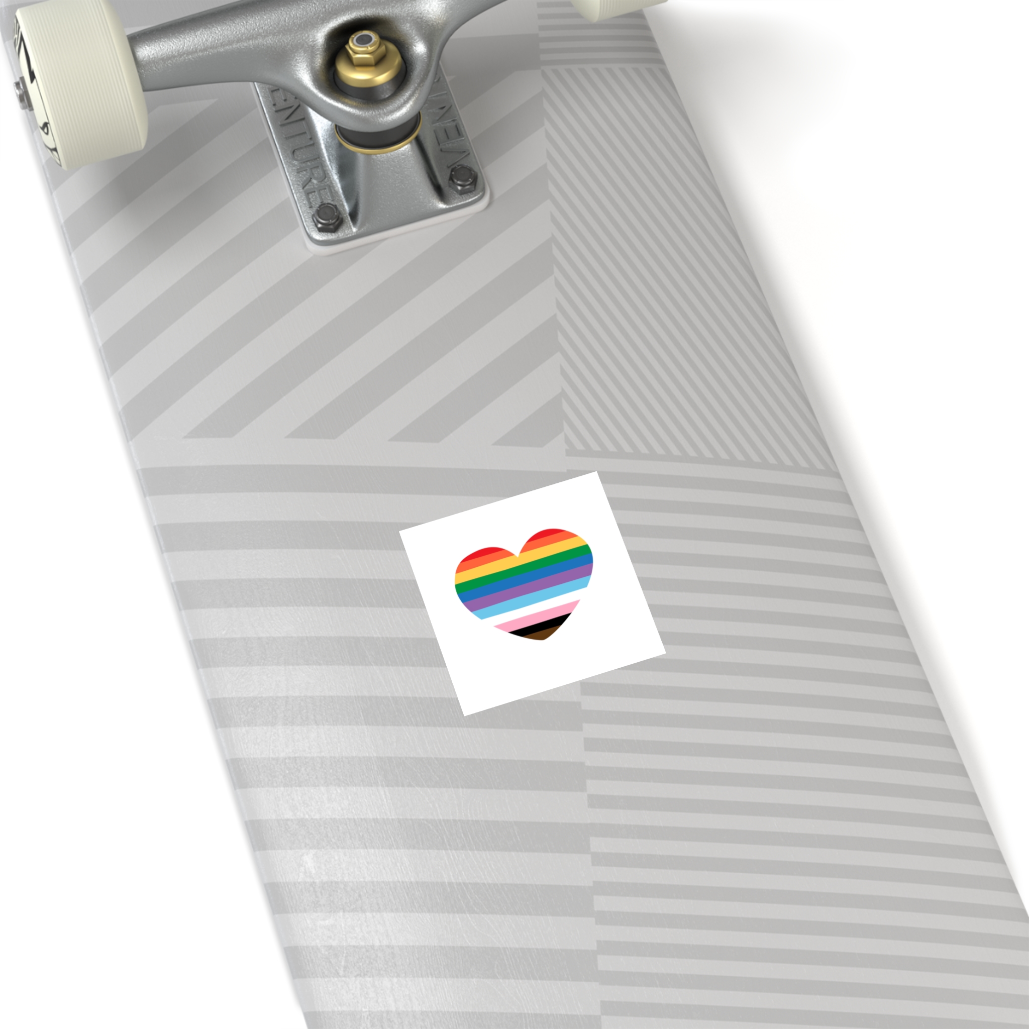 Inclusive Progress Pride Heart Symbol Laminate Stickers Square - Image 16