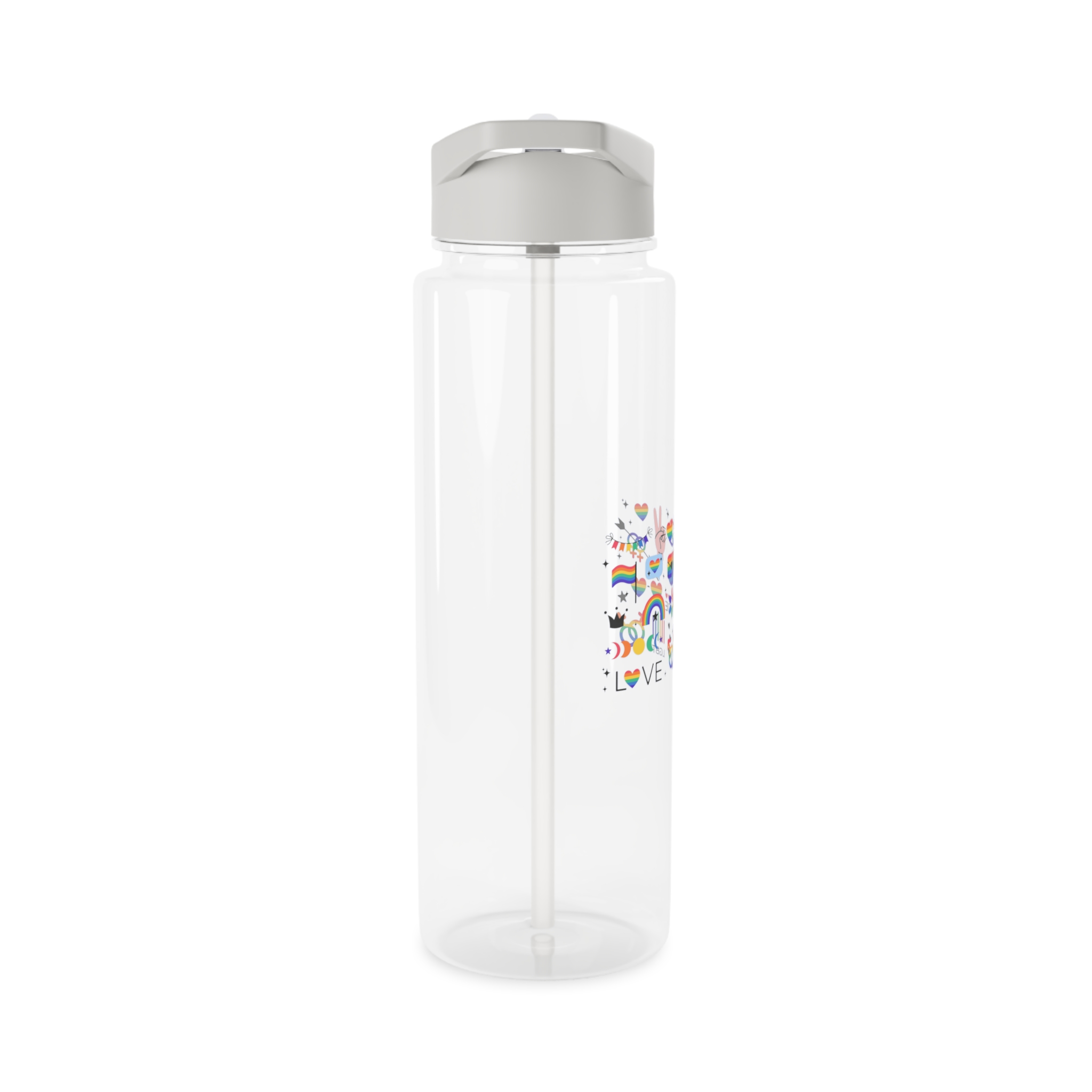 Lgbt Stickers Pack Doodle Style Lgbtq Set Lgbt Pride Community Symbols Rainbow Colored Element Tritan Water Bottle - Image 8