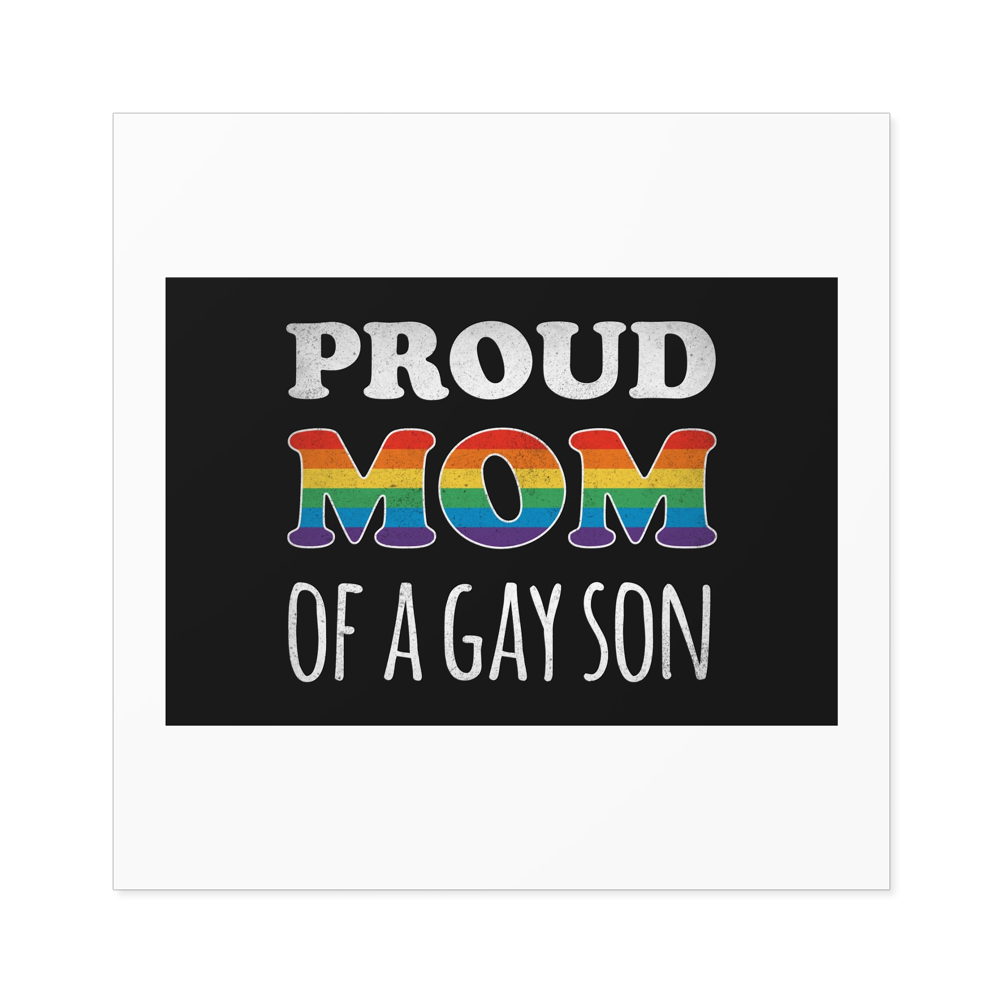 Mother Day Pride Rainbow Typography Vector Premium T Shirt(4) Laminate Stickers Square - Image 53
