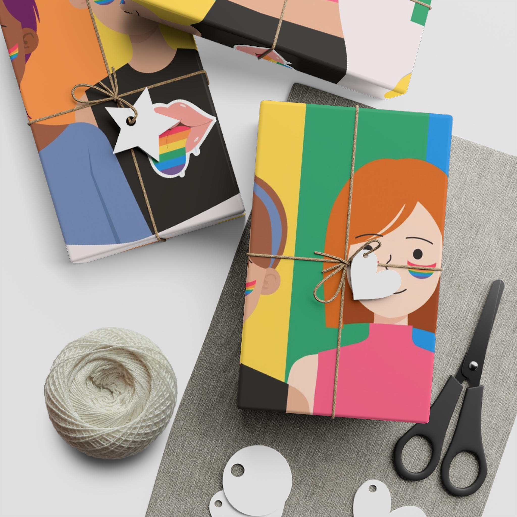 Lgbtq Pride Month Poster Vector With Diverse Characters Rainbow Celebrate Love Inclusivity Gift Wrapping Paper Sheets 1pc - Image 5