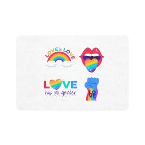 Flat Labels Collection Pride Month Celebration(2) Pet Food Mat 12x18