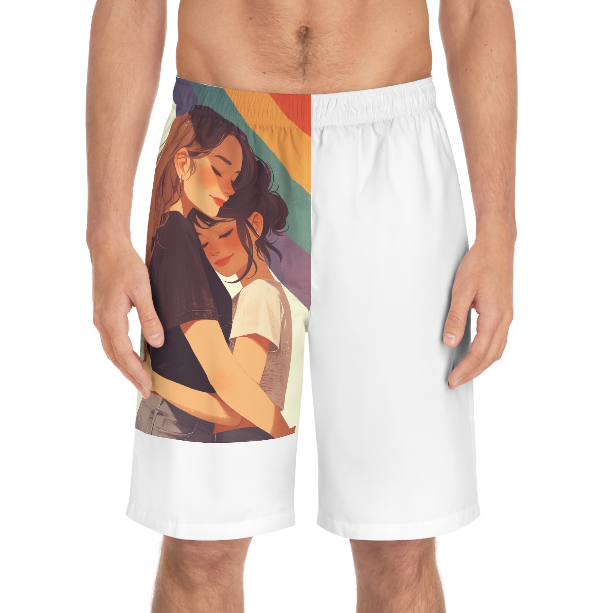 Lesbian Pride Design 58918A Mens Board Shorts Aop - Image 3