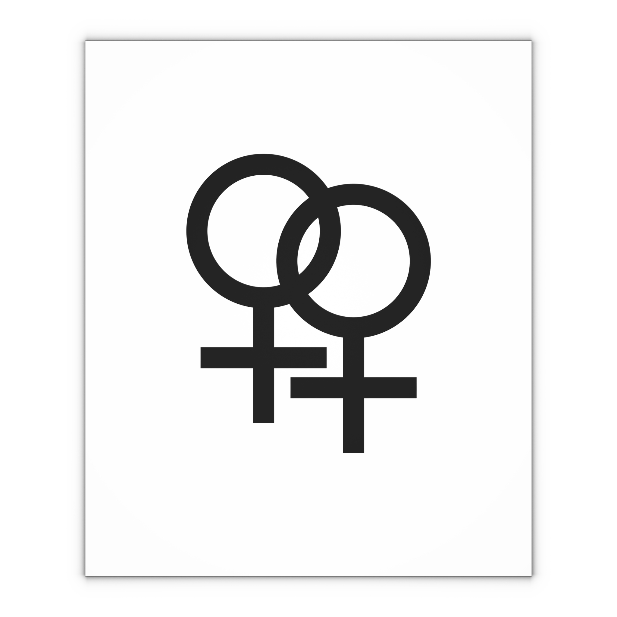 Double Female Symbol Gift Wrapping Paper Sheets 1pc - Image 4