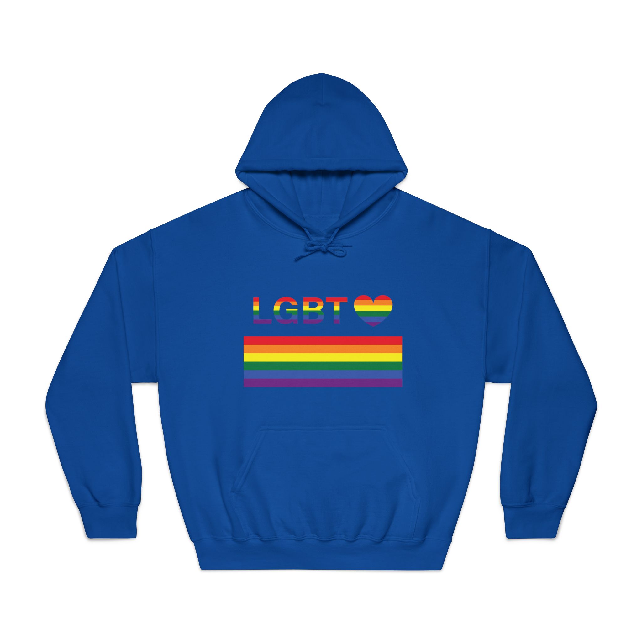 Lgbt Word Text Letter With Heart Rainbow Color Flag Isolated White Background Vector Illustration Unisex Dryblend Hooded Sweatshirt - Image 25