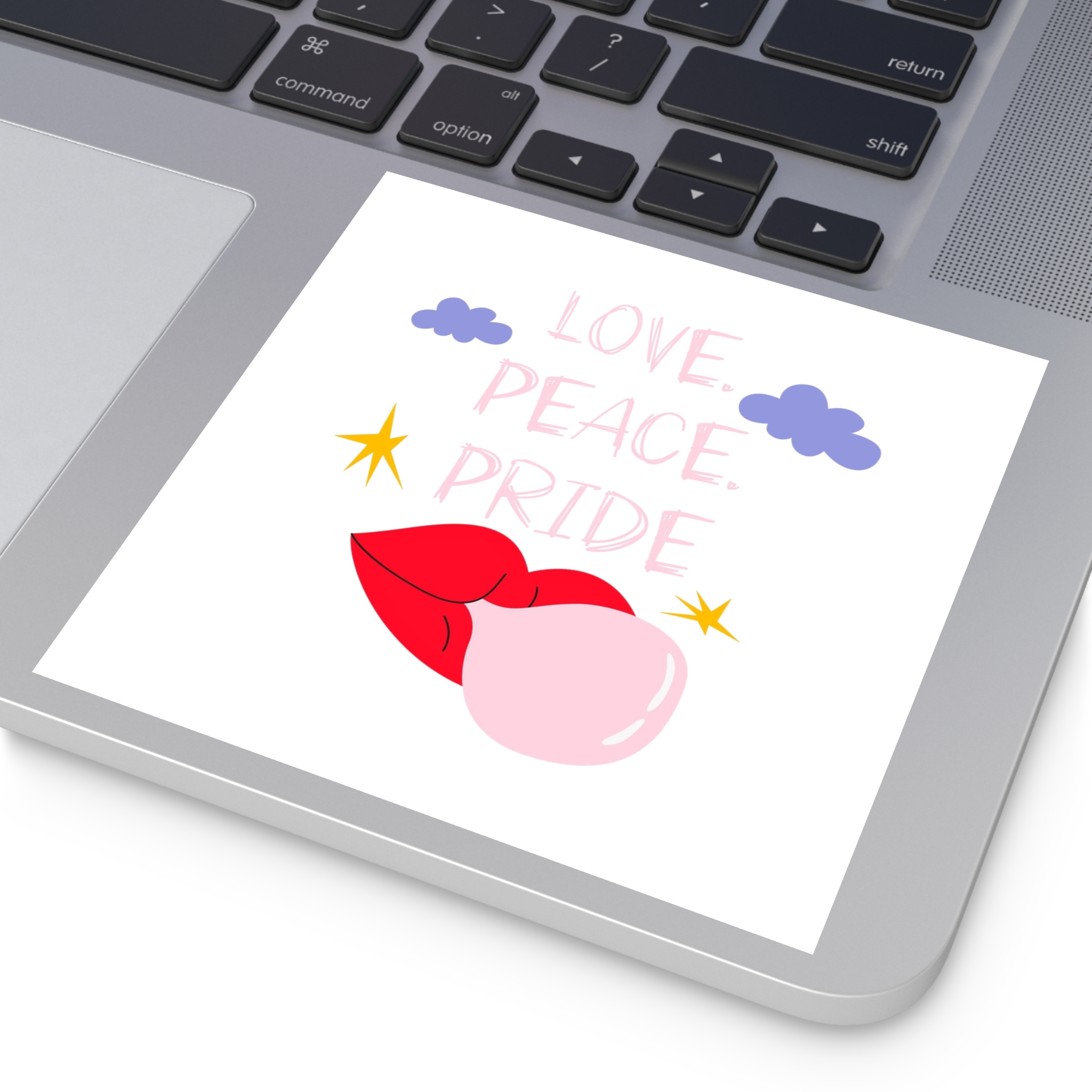 Pride Month Cartoon Funky Card Lgbt Festive Groovy Retro Poster Tolerance Freedom Laminate Stickers Square - Image 35
