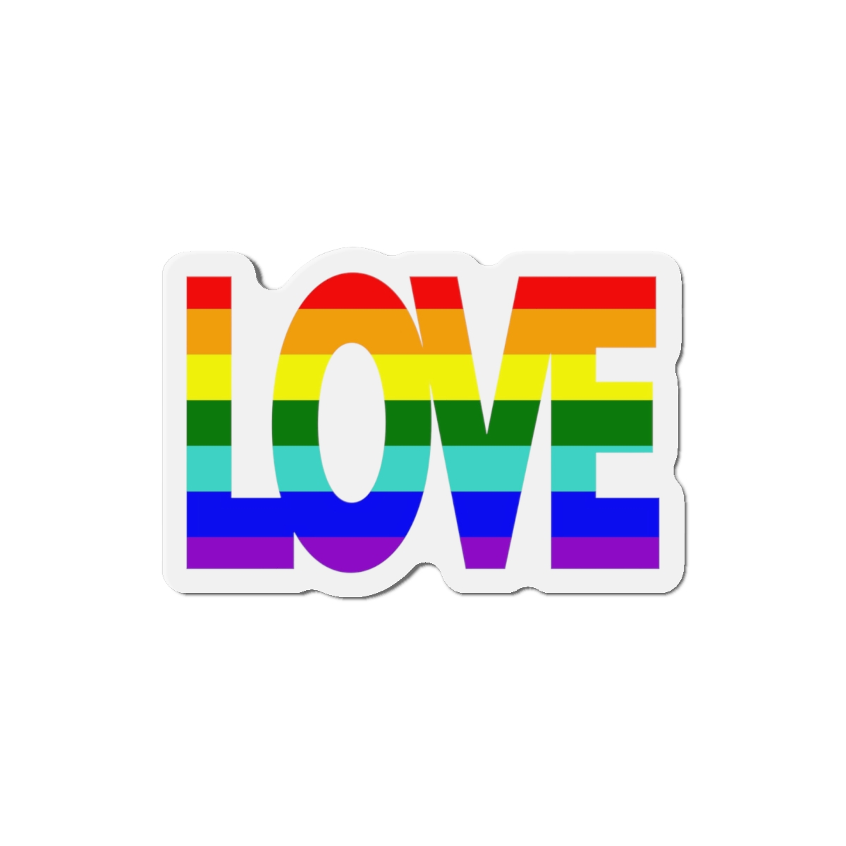 Lgbt Pride Flag Rainbow Flag Background Multicolored Peace Flag Movement Original Colors Symbol Die Cut Magnets - Image 10