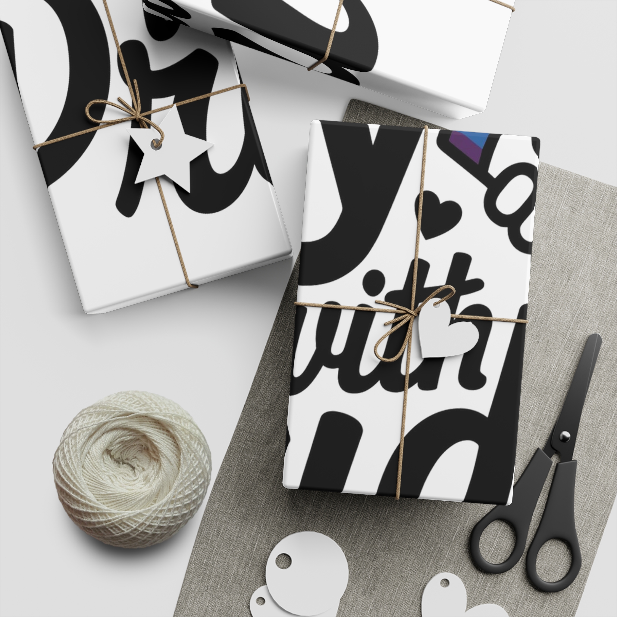 Ally With Pride T Shirt Design Isolated White Background 2 Gift Wrapping Paper Sheets 1pc - Image 5