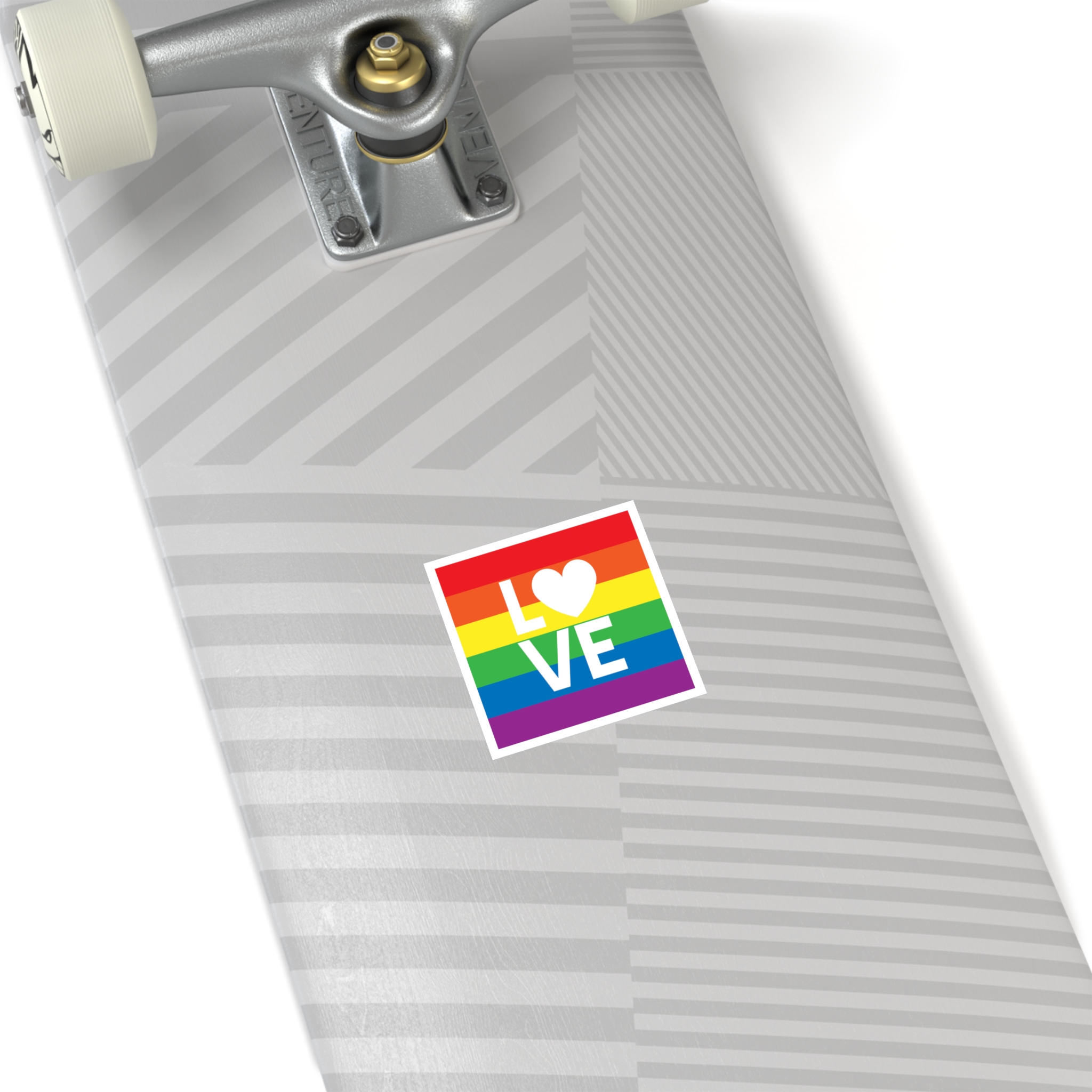 Love Lgbt Heart Squere White Laminate Stickers Square - Image 68